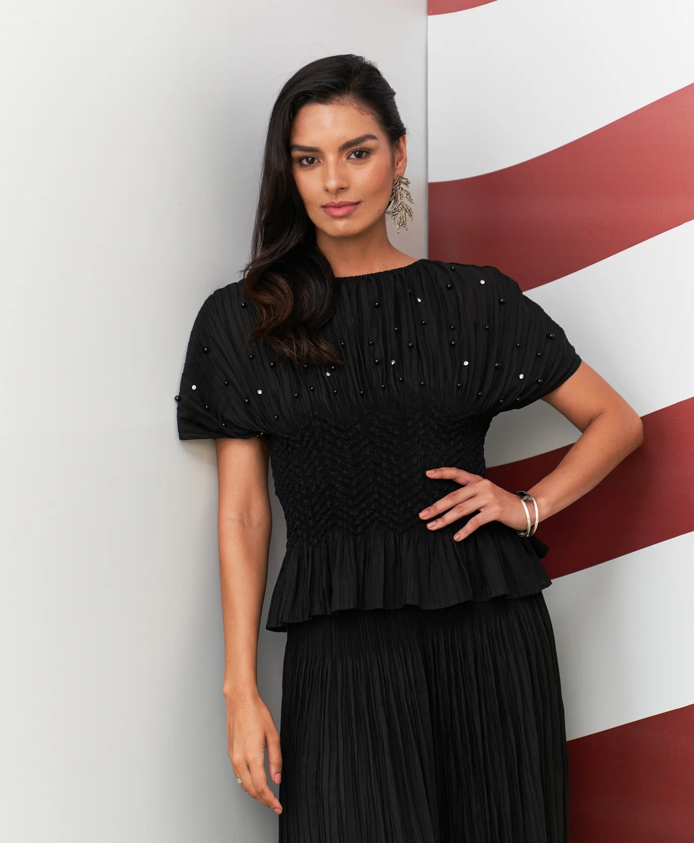 BLACK WEAVA CO-ORD SET