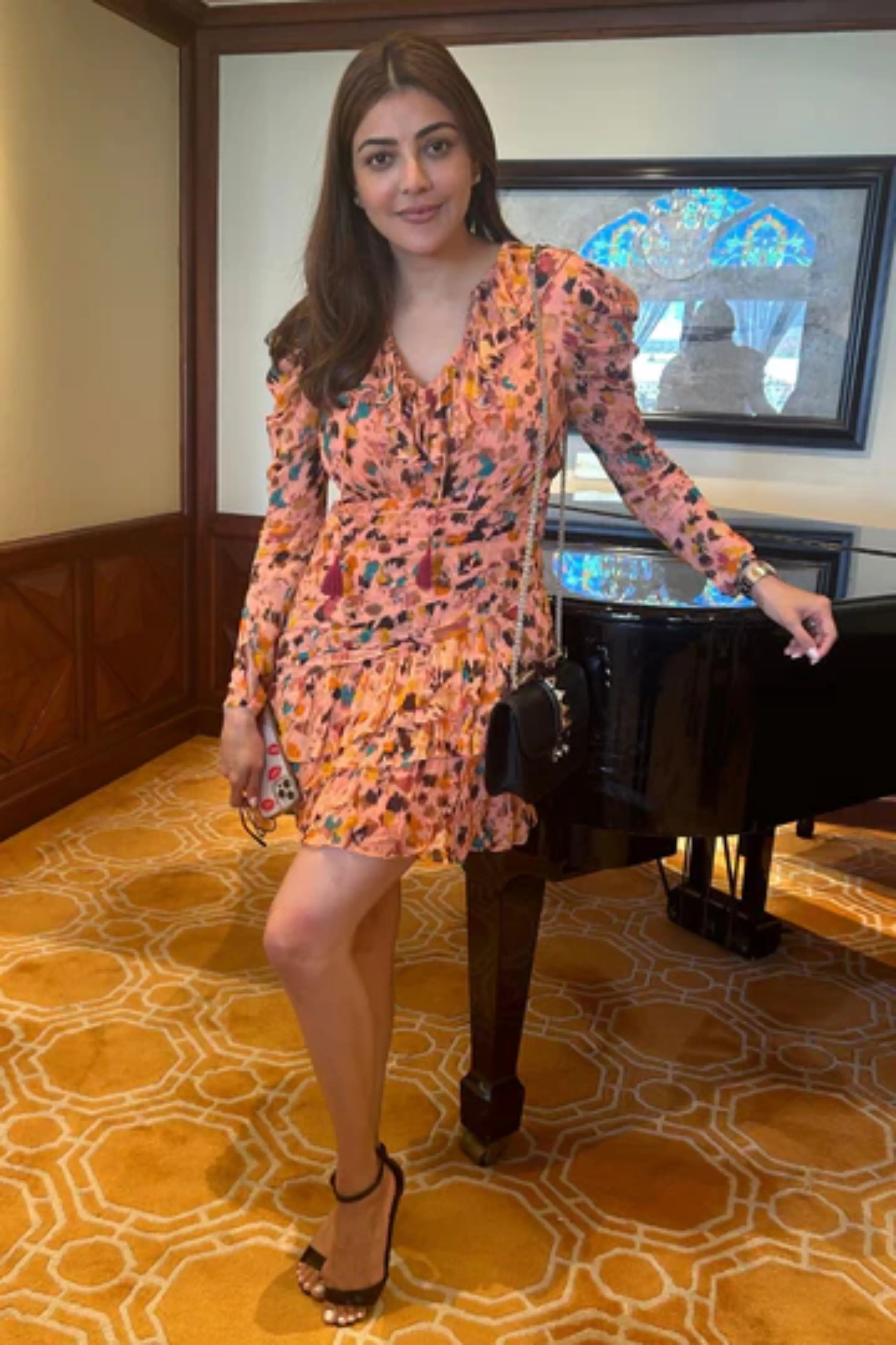 Kajal Agarwal In Olivia Mini Dress