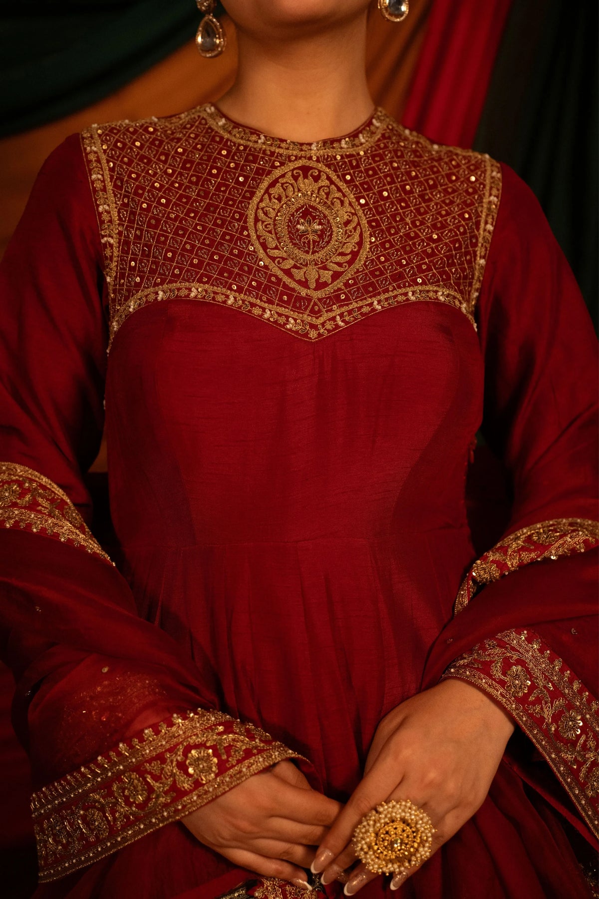 Surkhi Anarkali Set
