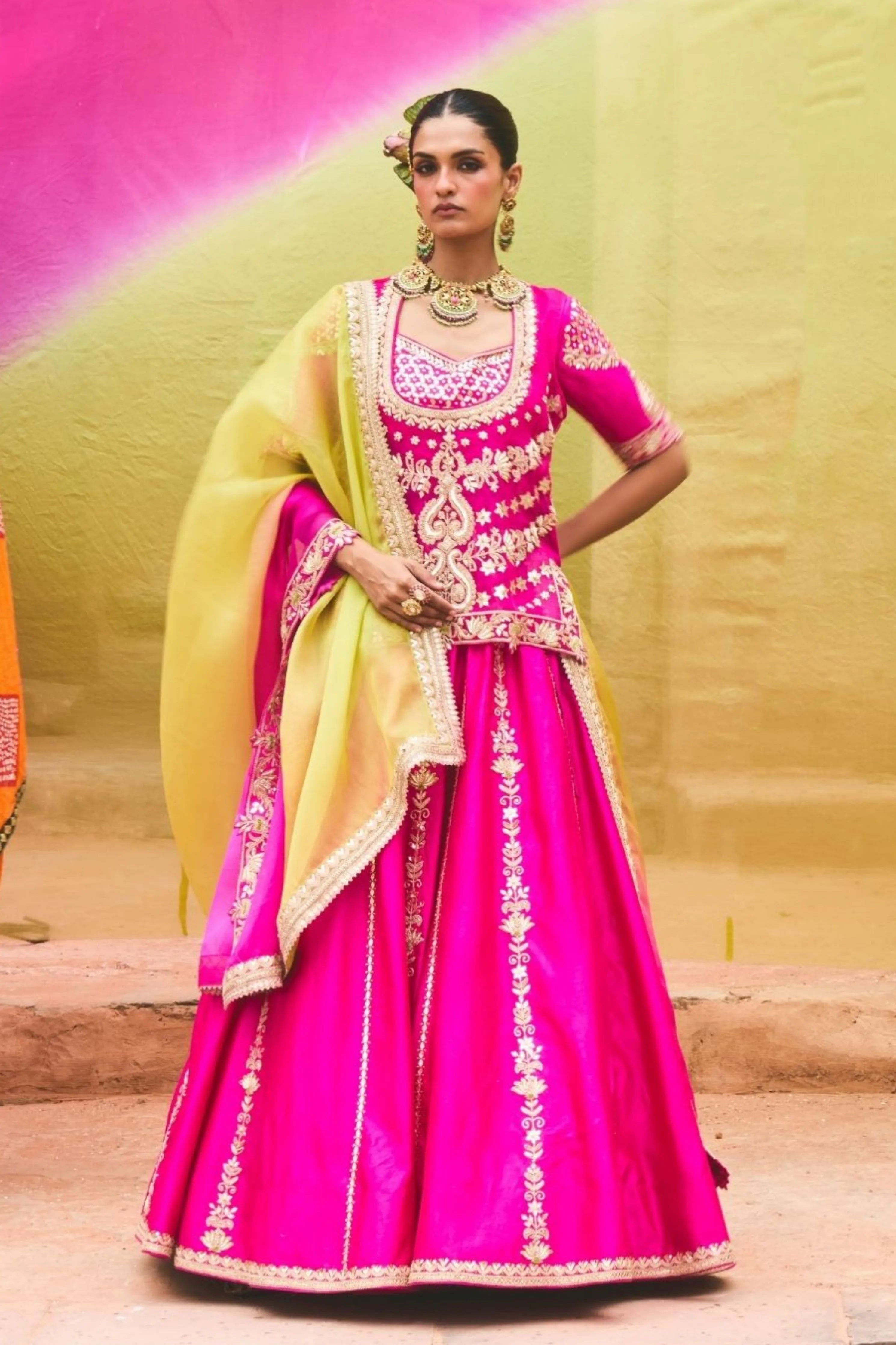 Gulara Rajputi Lehenga Set