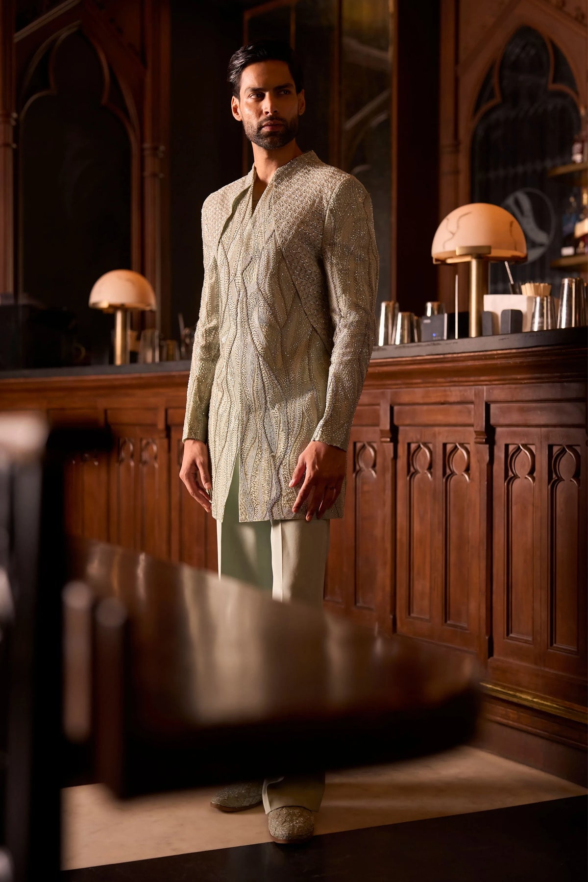 Liquid botanica Sherwani set