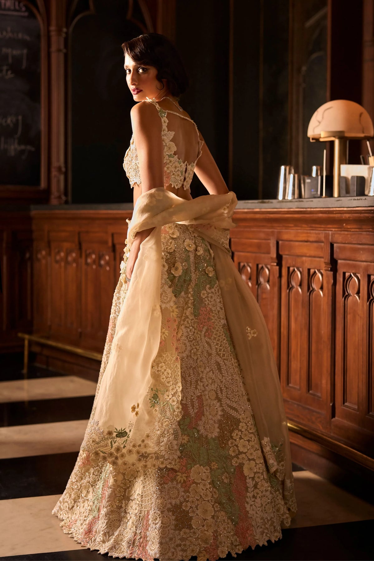Amber Blossom Lehenga Set