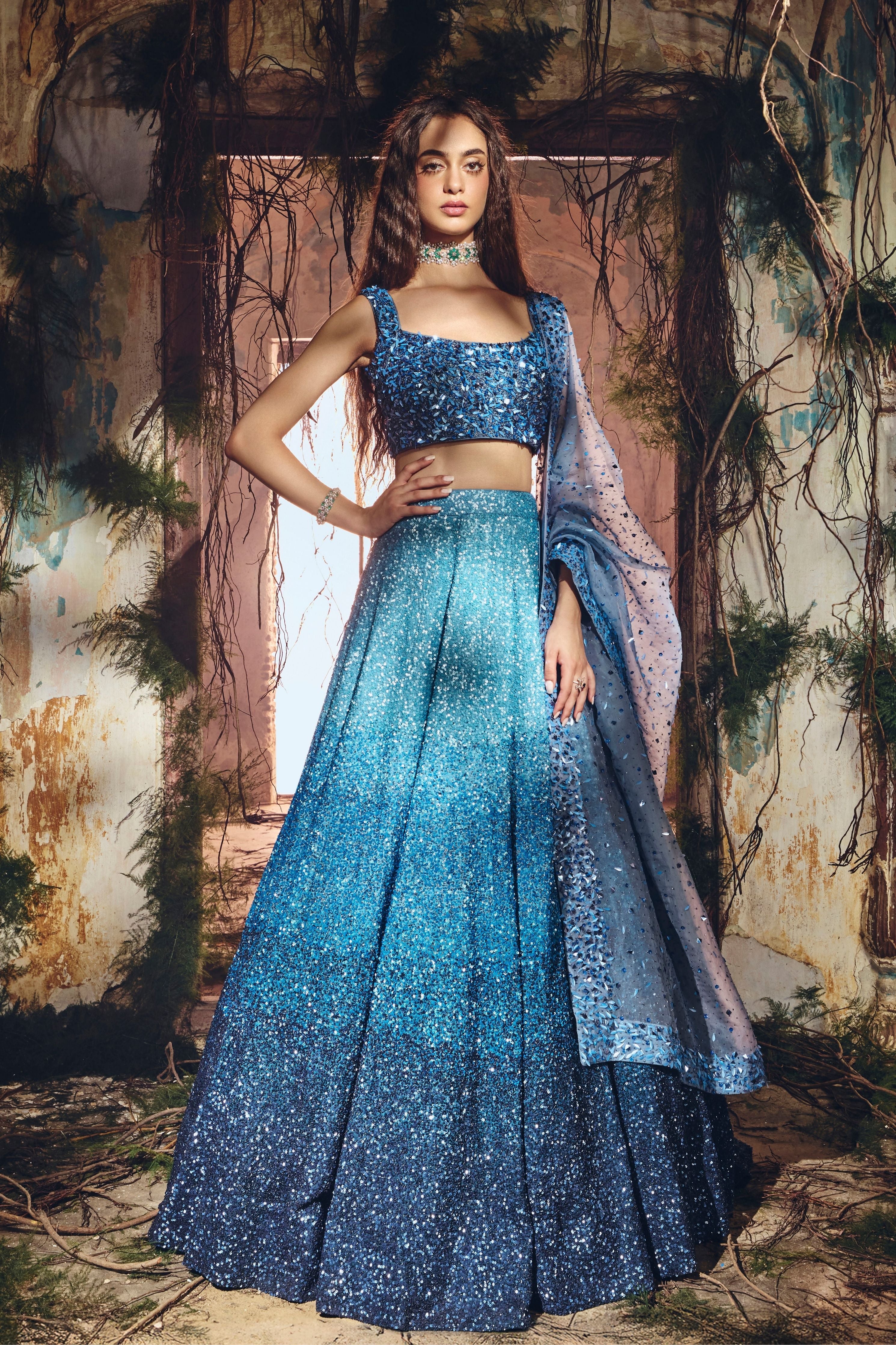 Ocean starlight lehenga set