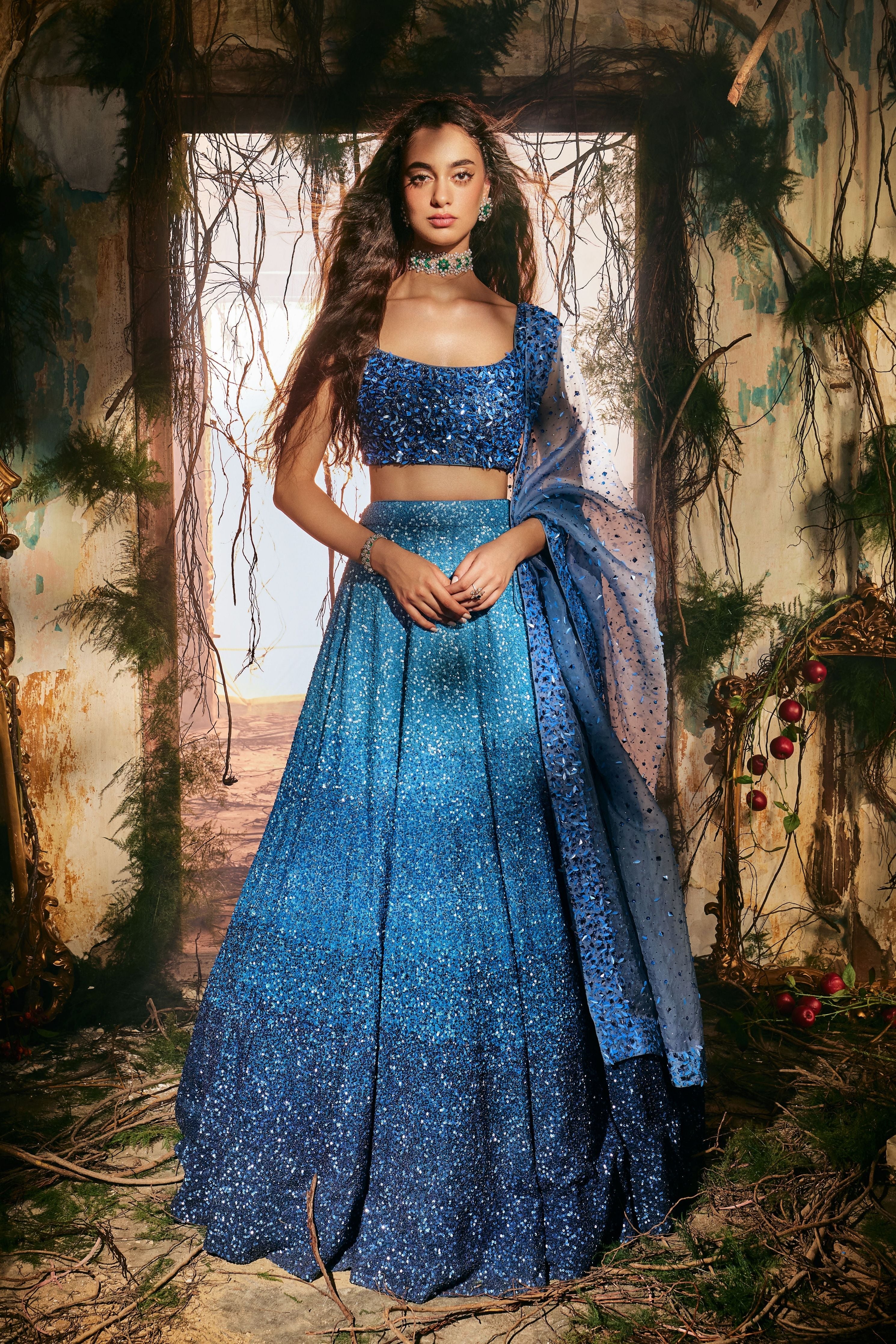 Ocean starlight lehenga set