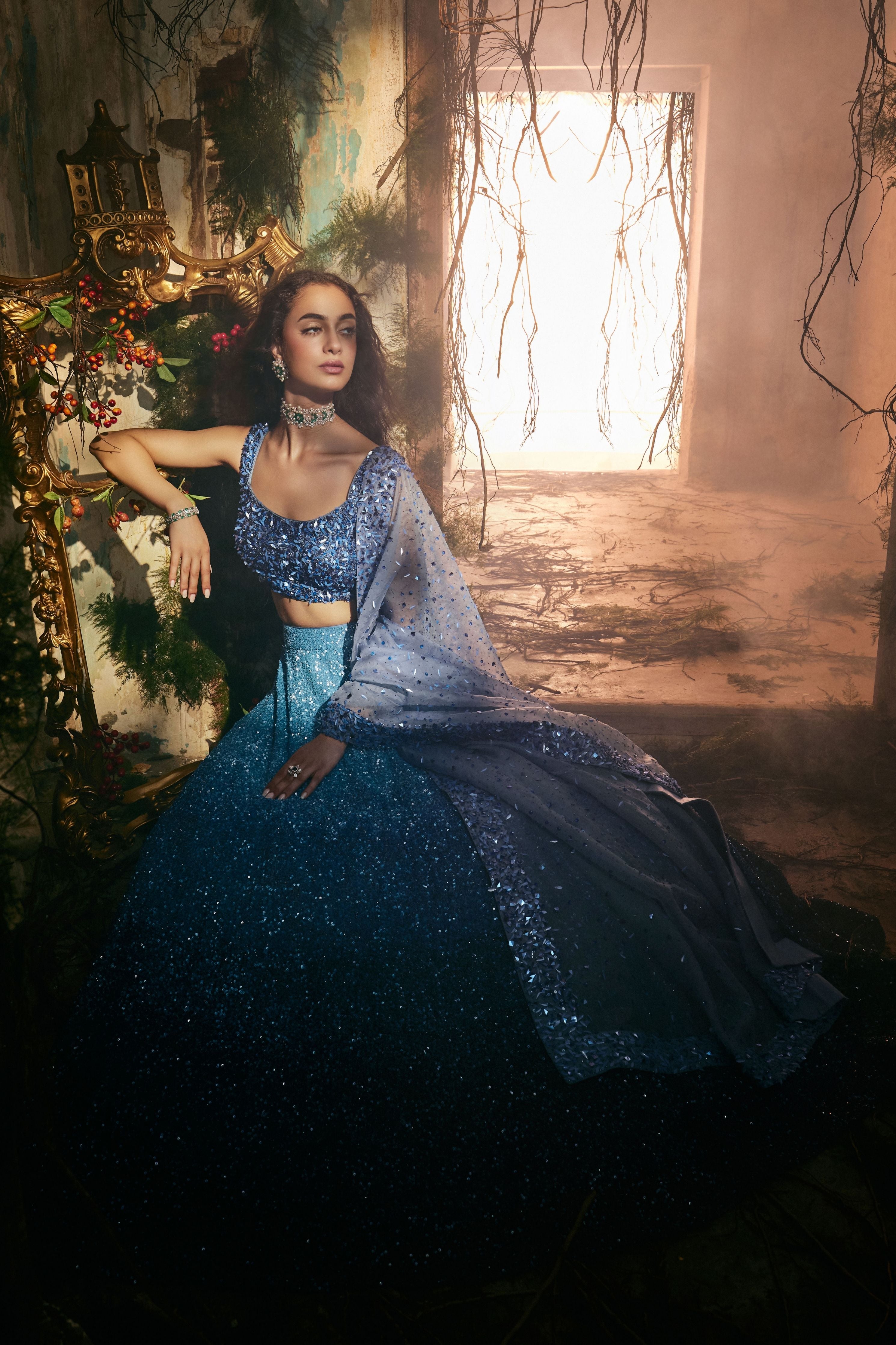 Ocean starlight lehenga set