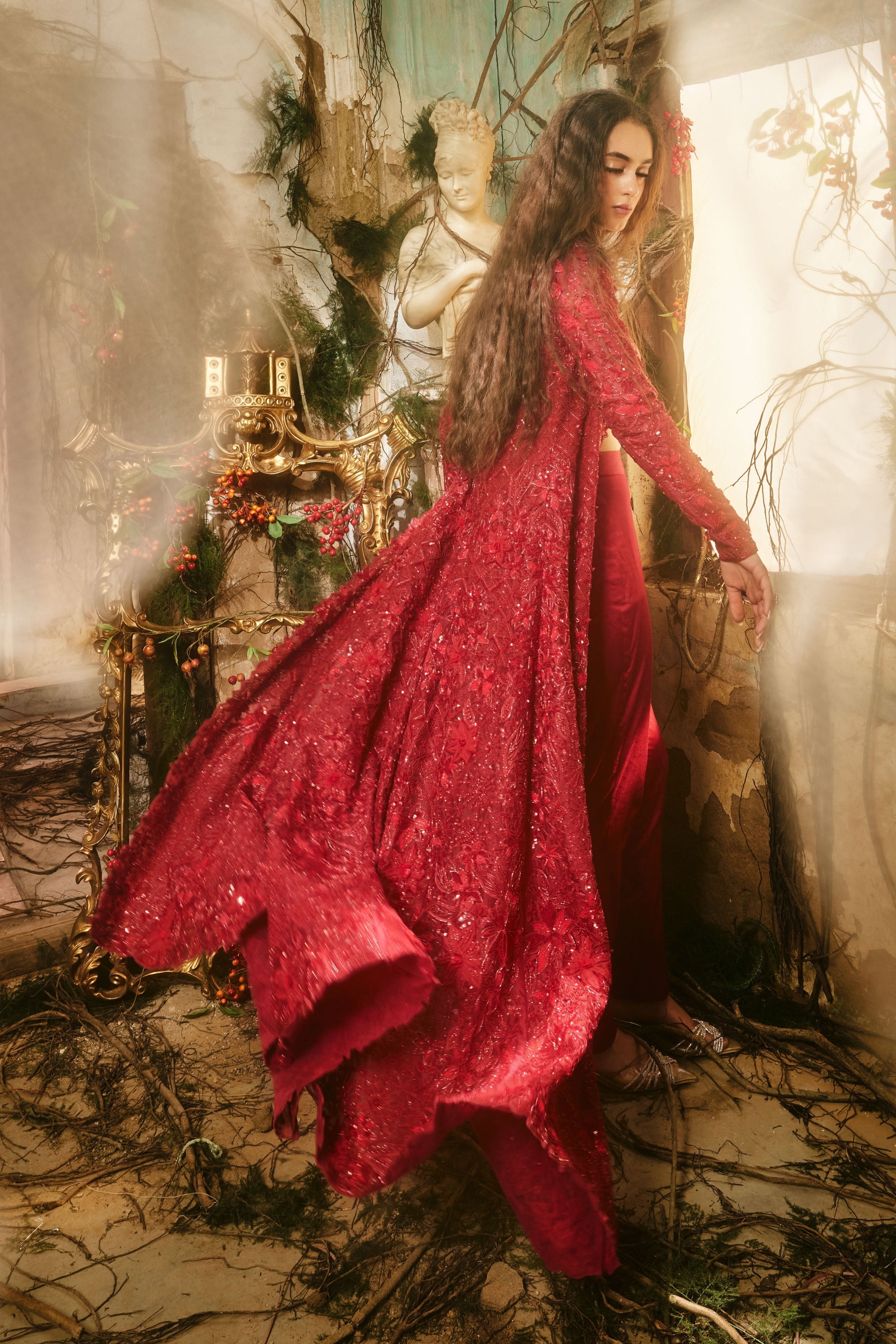Imperial red Jacket set