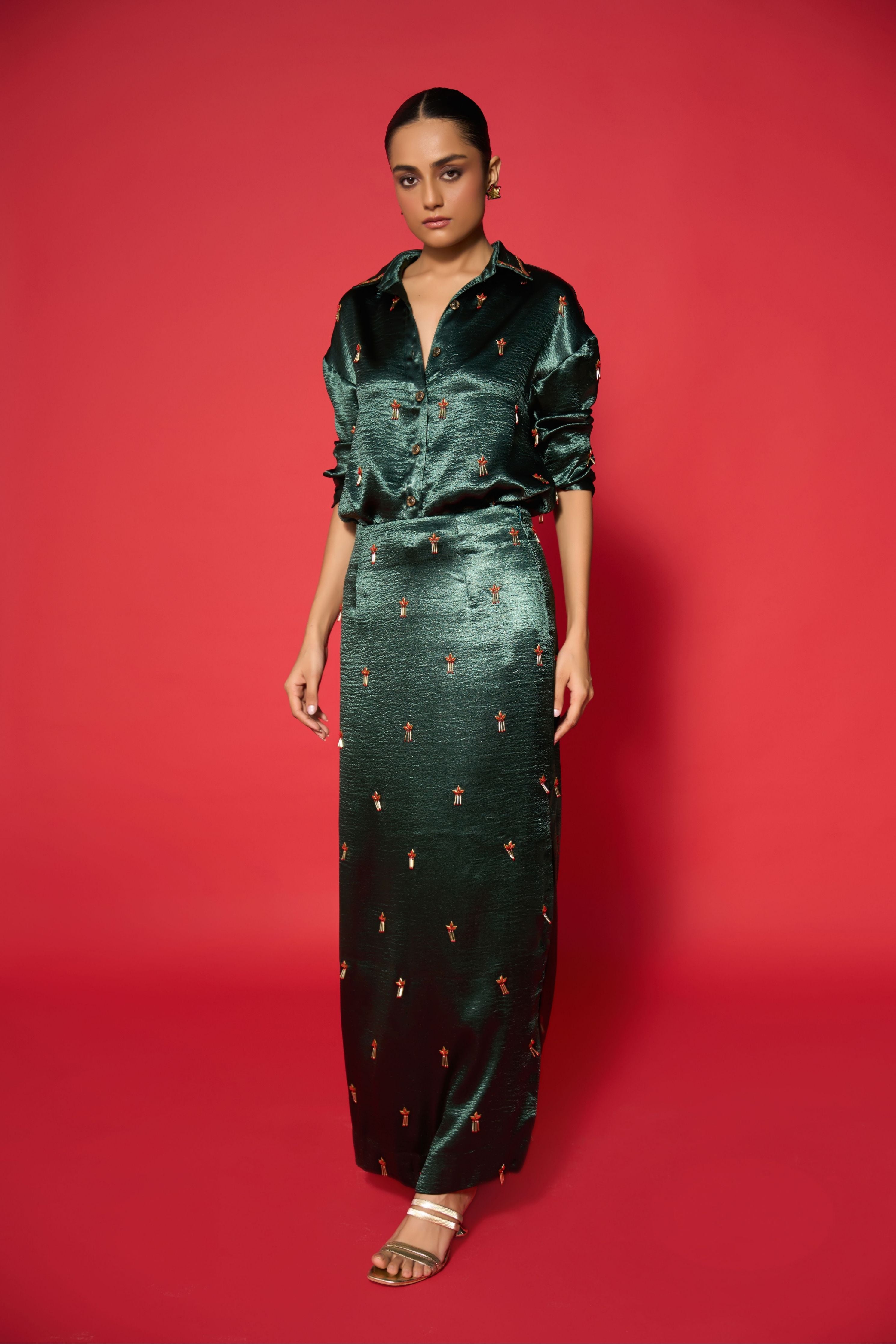 Elka Embroidered Shirt with Prina Skirt