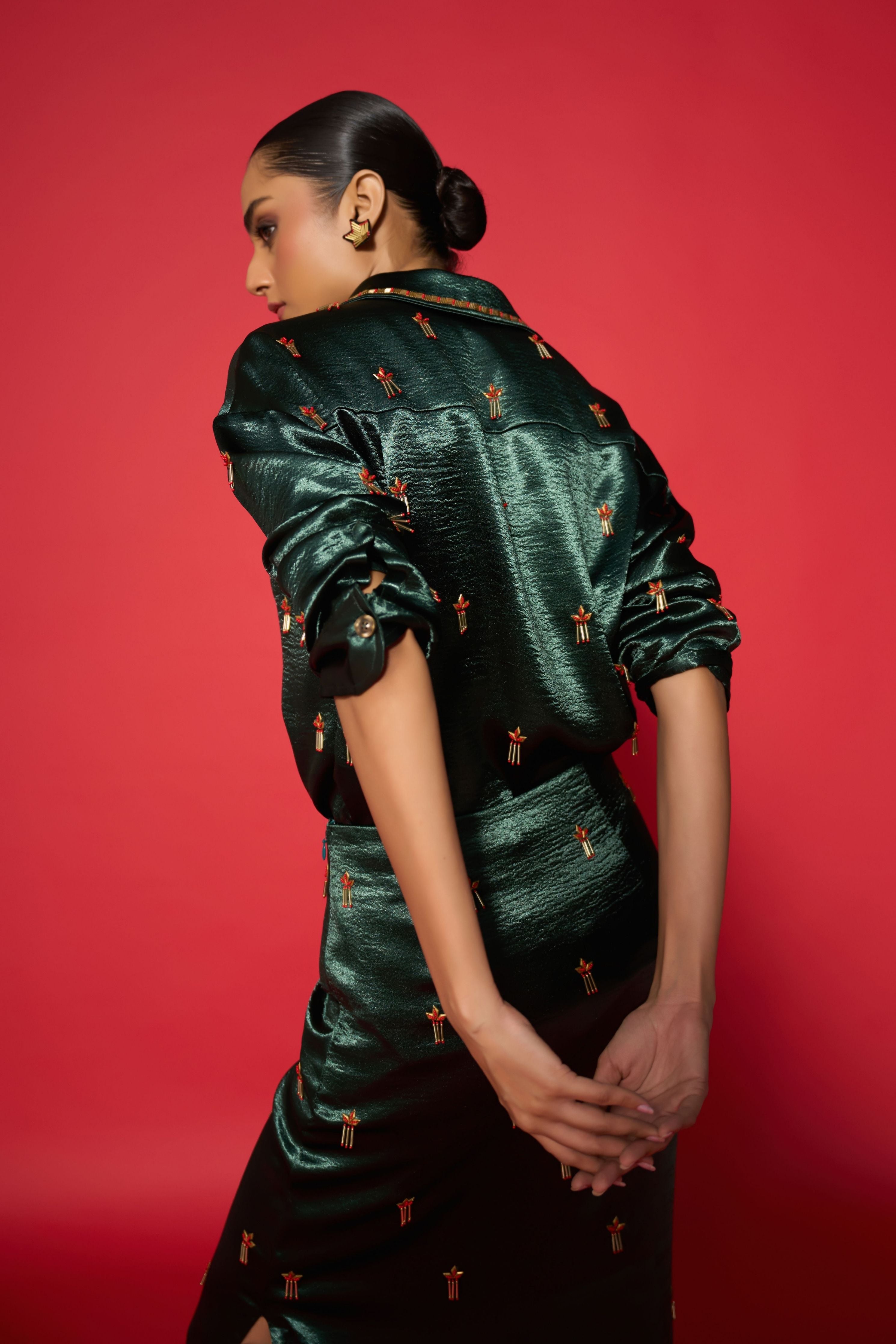 Elka Embroidered Shirt with Prina Skirt