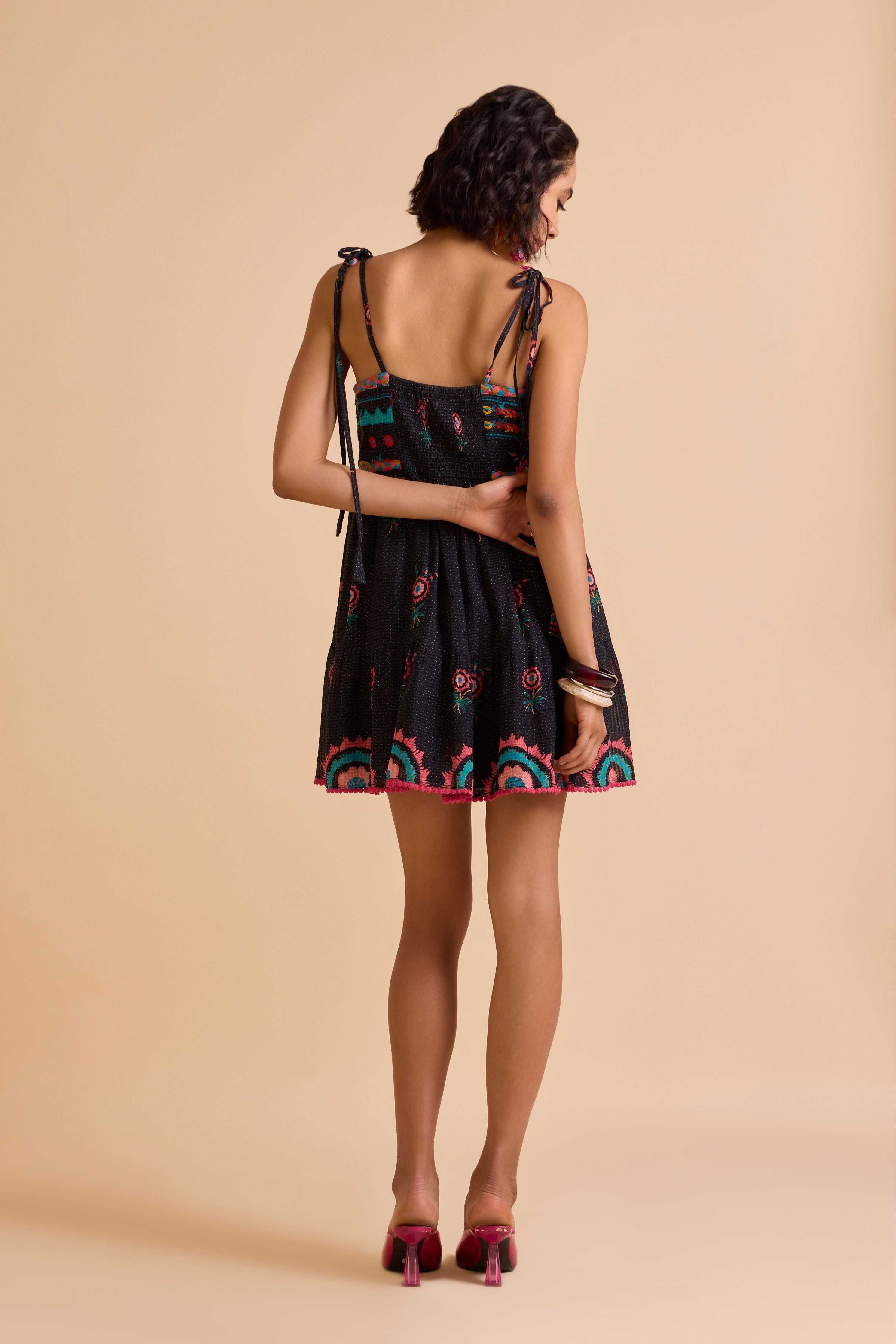 Kaia Embroidered Mini Dress