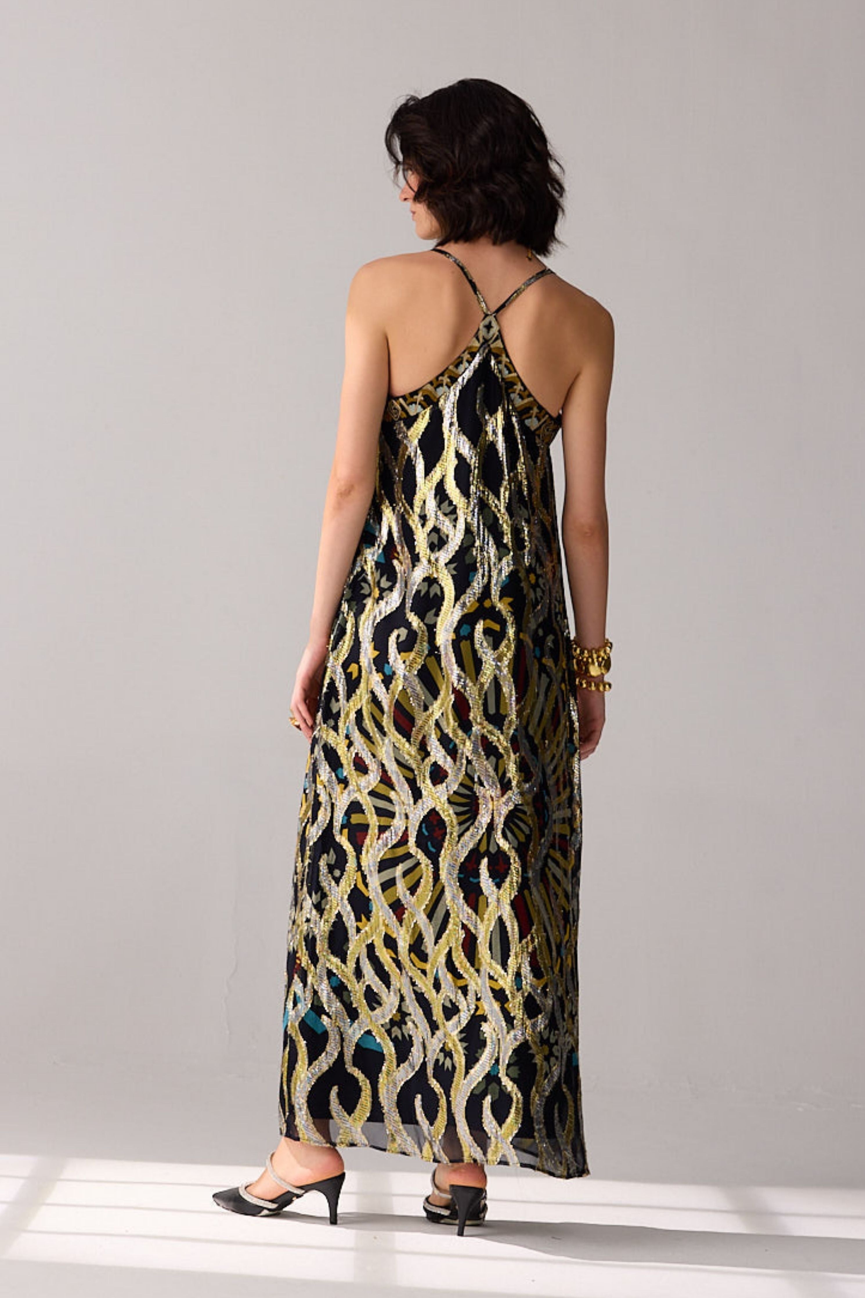 Romi Beaded Lurex Dress