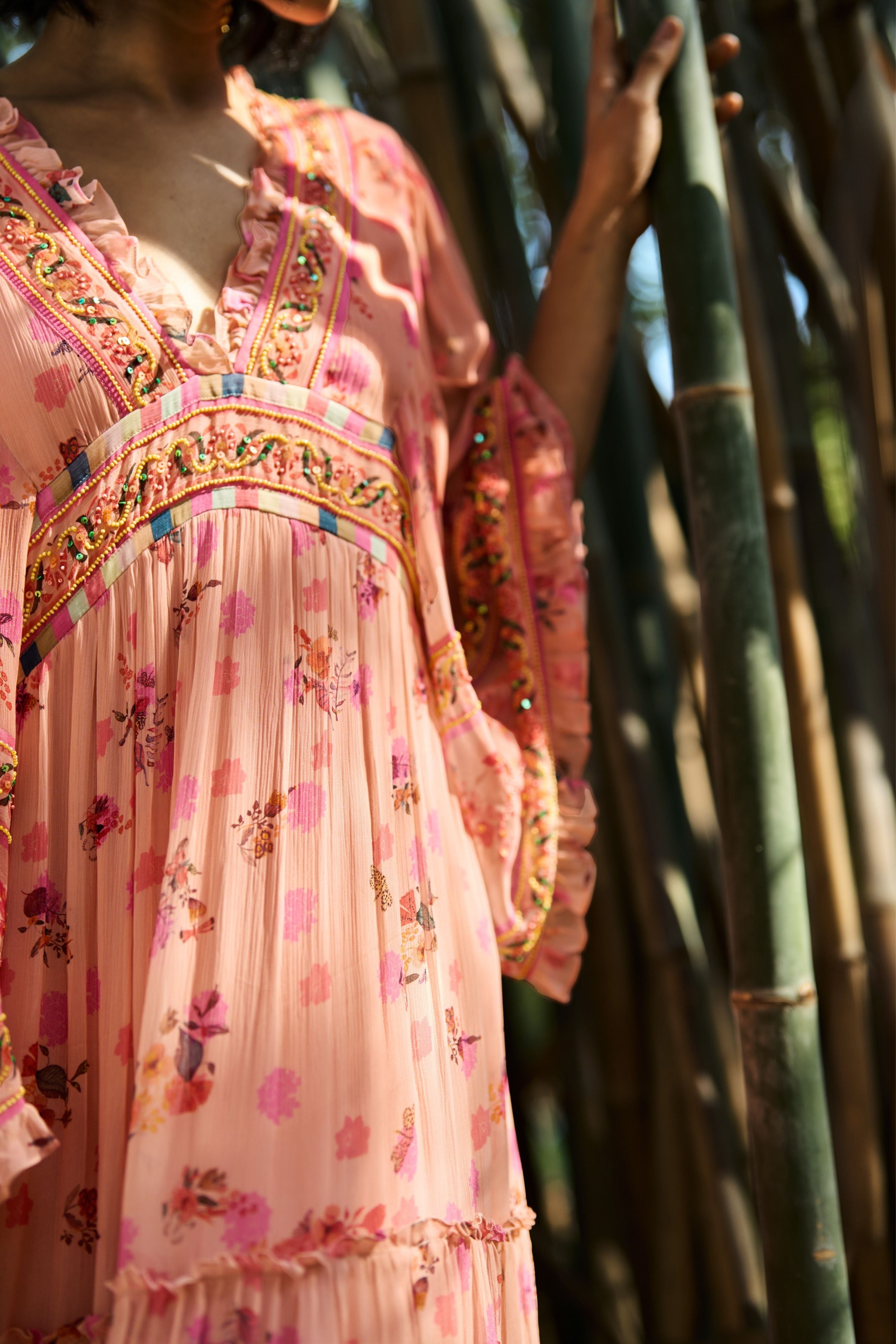 Joly Embroidered Maxi Dress