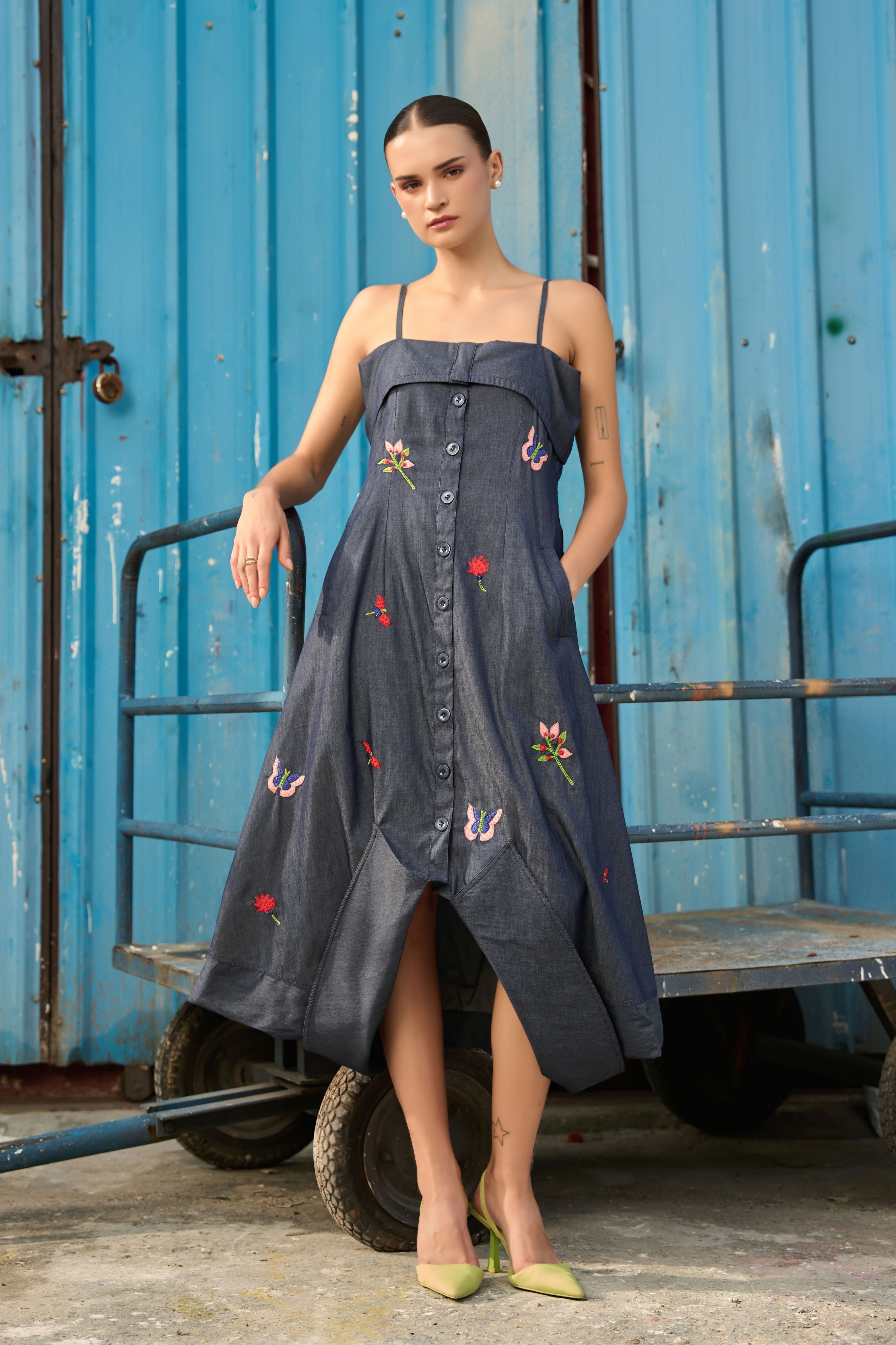 Posy Embroidered Dress