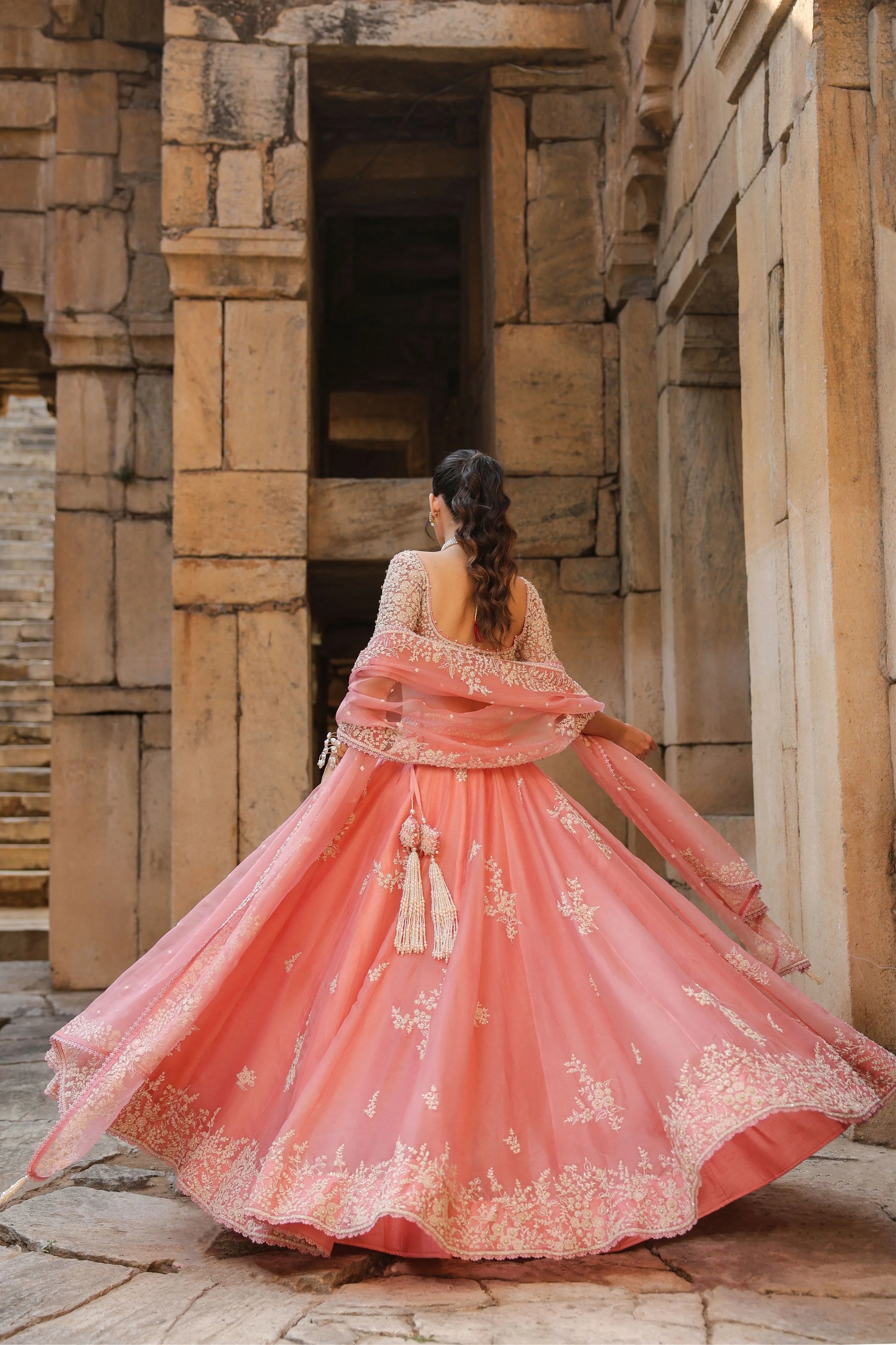 Vaayu Pink Guldasta Lehenga Set