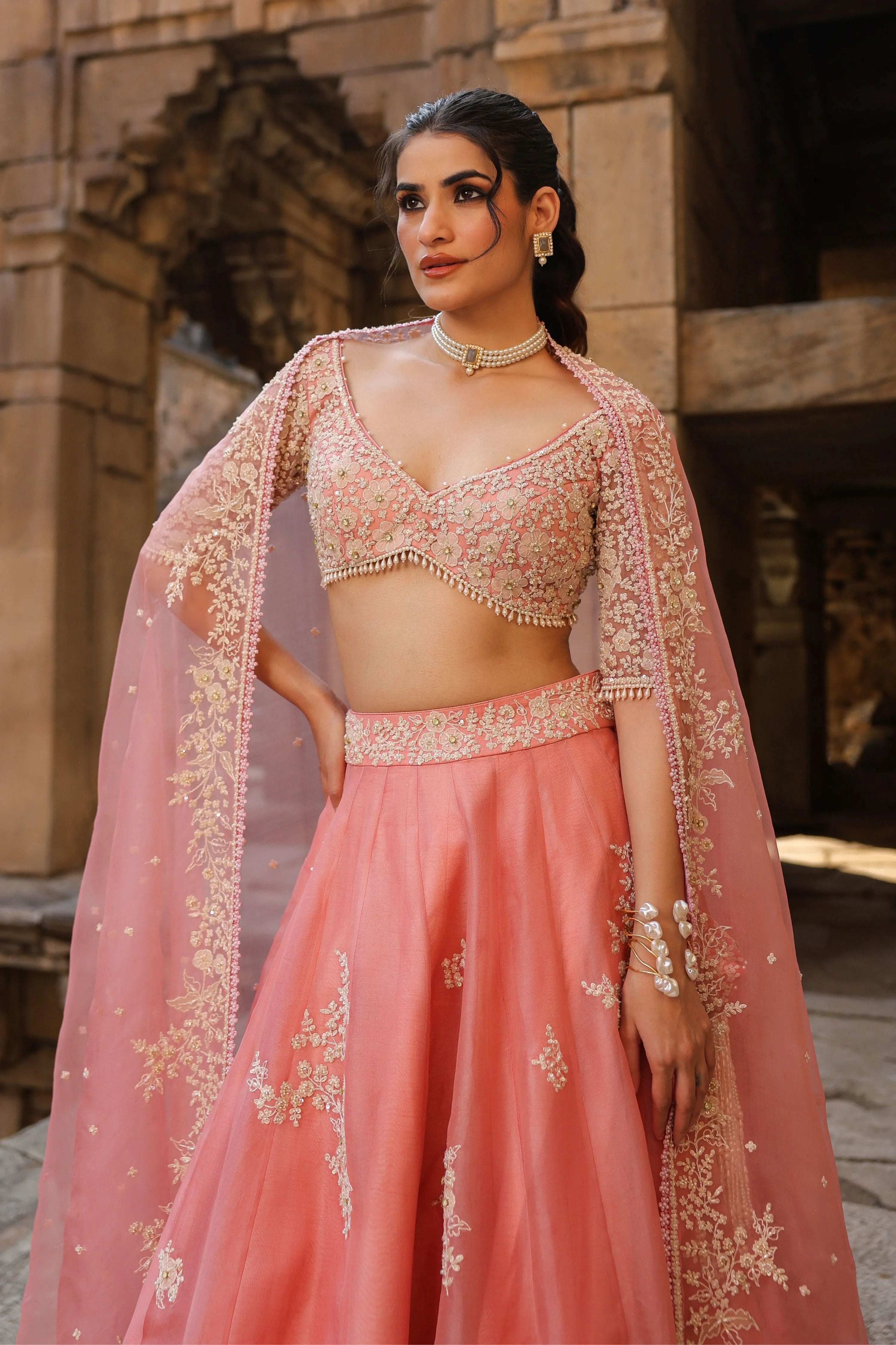 Vaayu Pink Guldasta Lehenga Set
