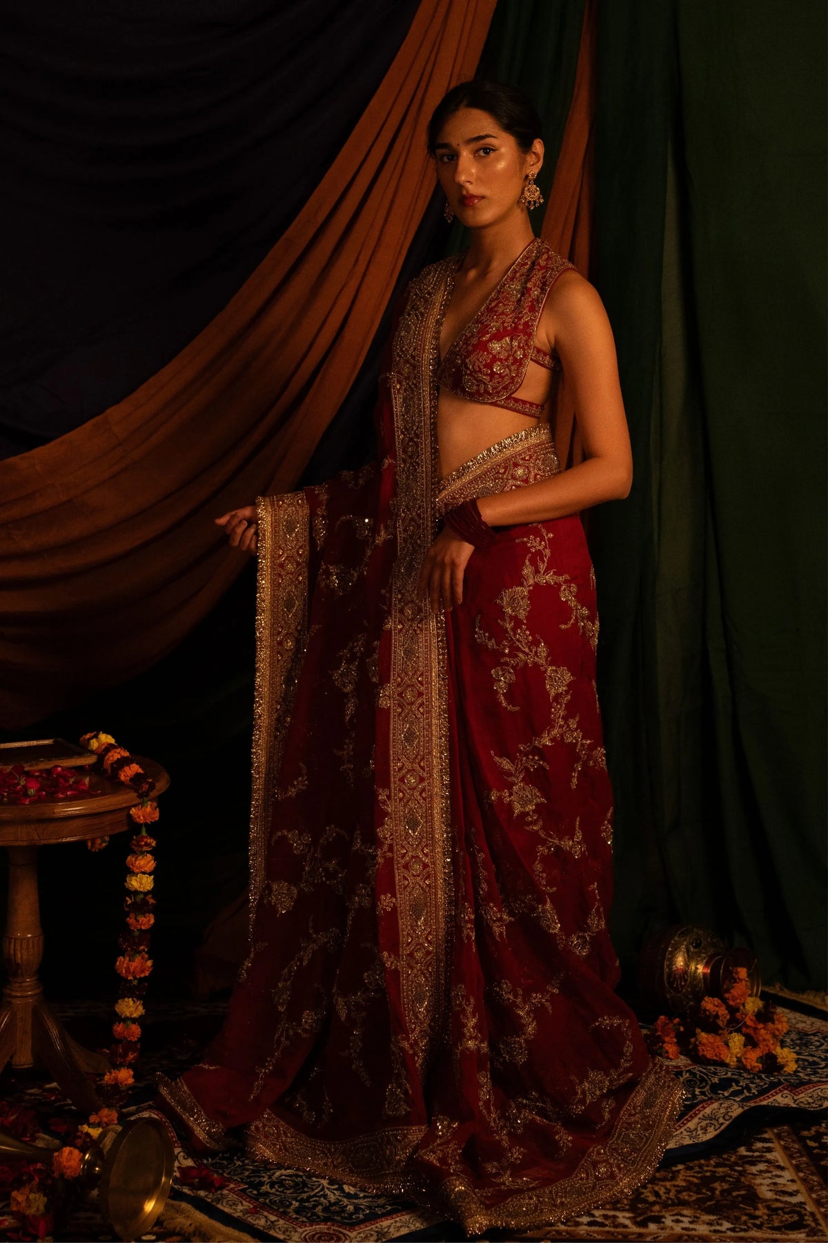 Surkhi Abha Saree Set