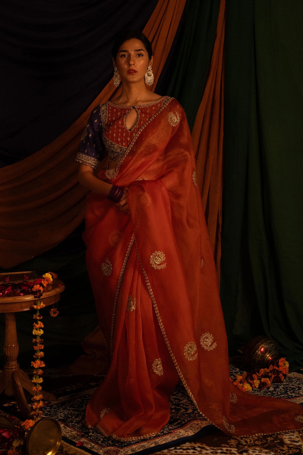 Kumkumi Kesar Saree Set