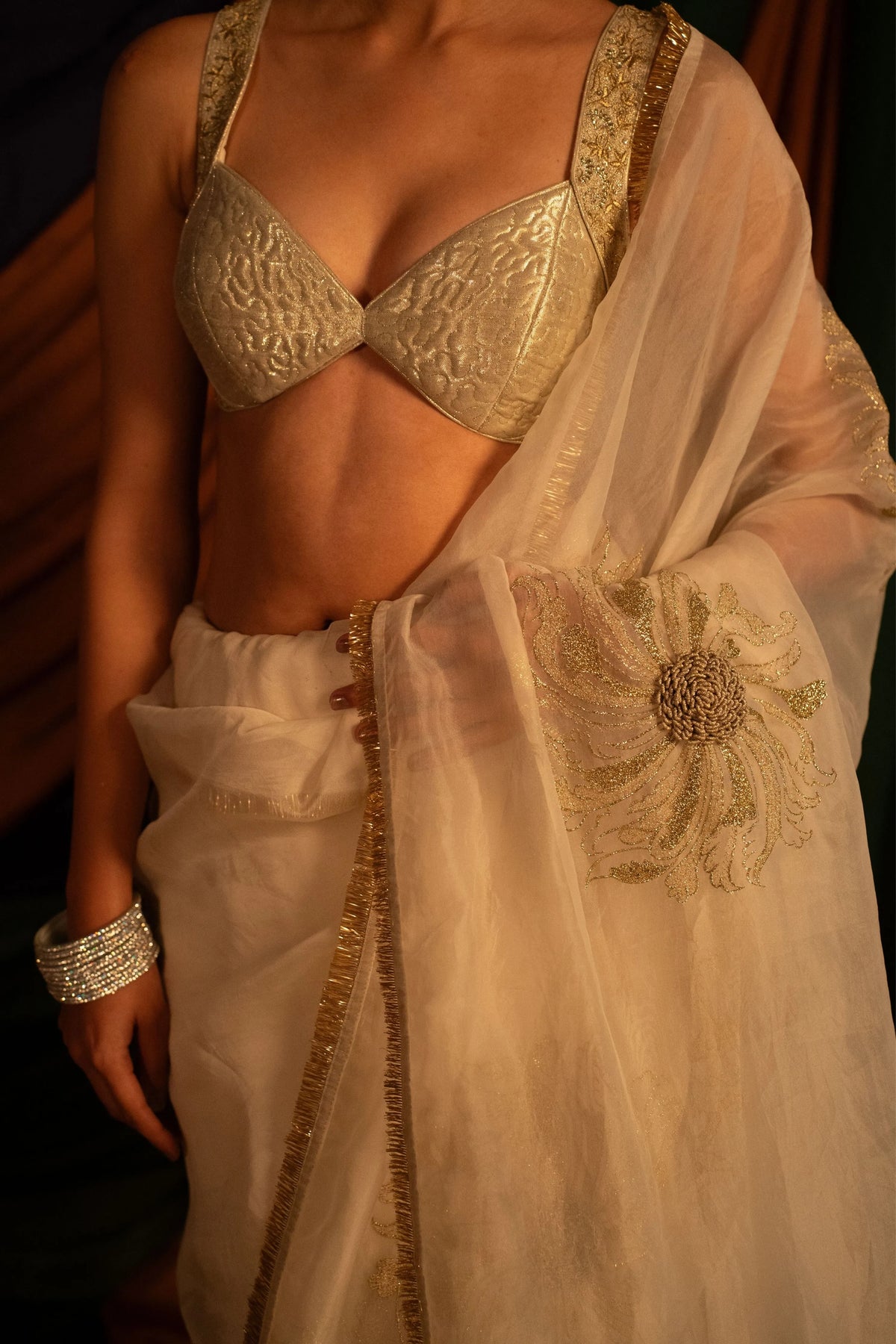 Shubhra Prabha Saree Set