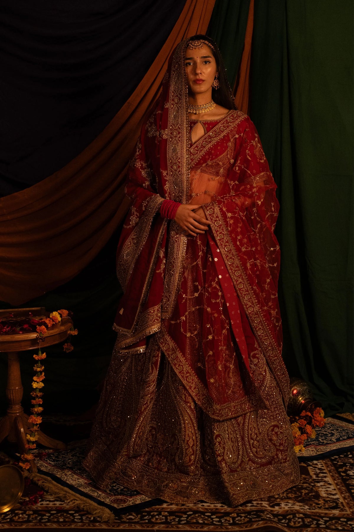 Surkh Rang Lehenga Set