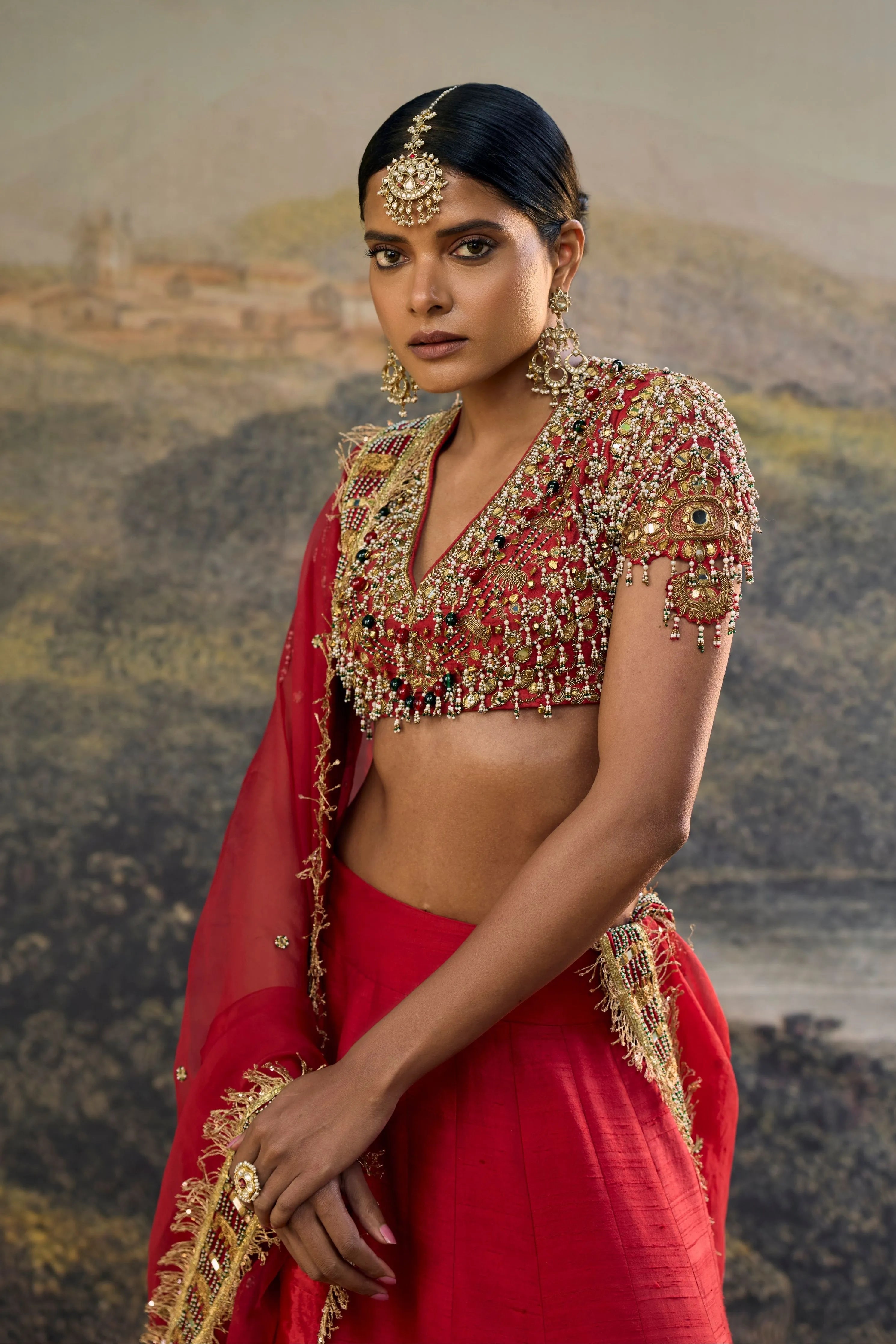 Lalima Jadau Lehenga Set