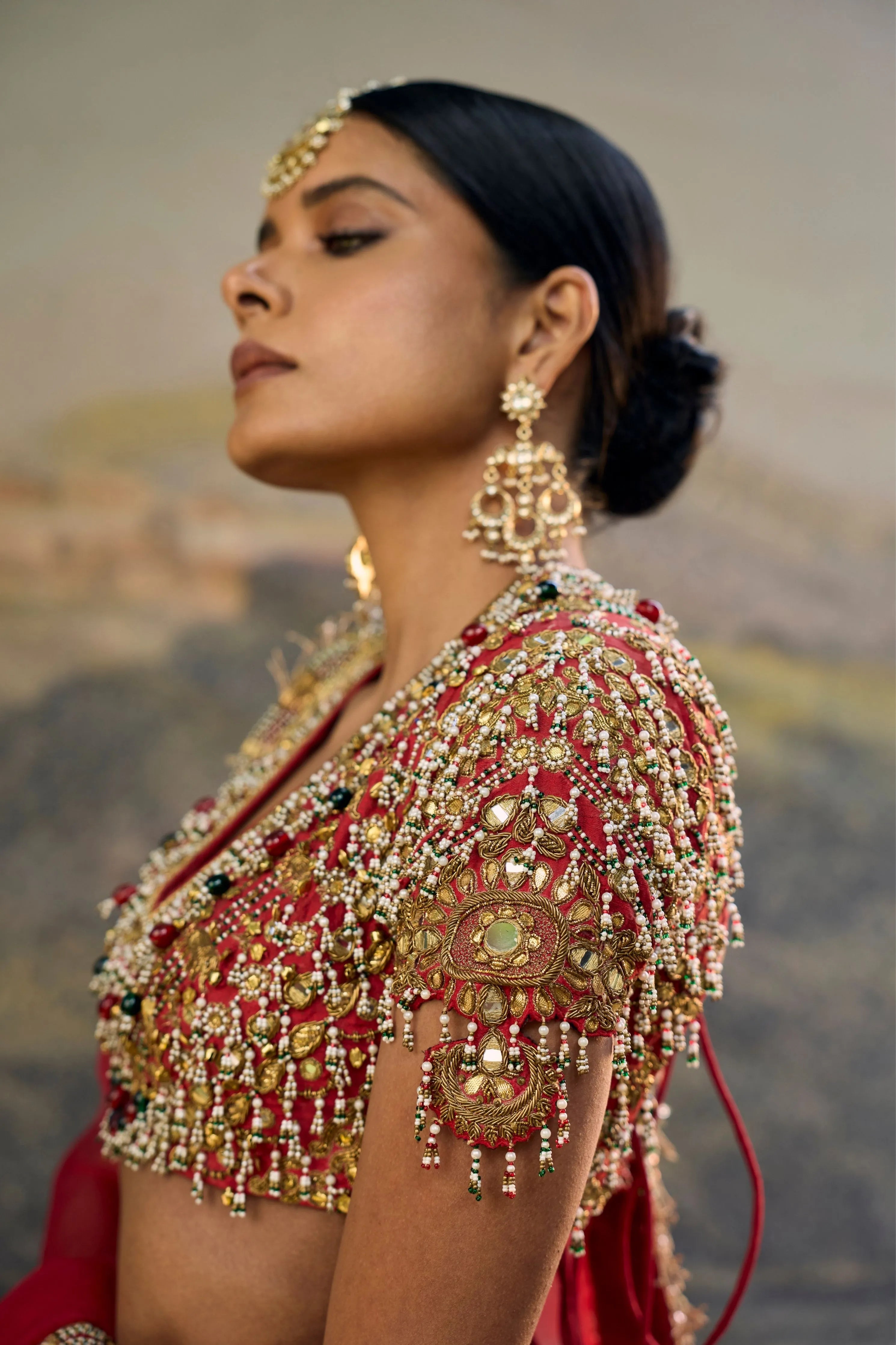 Lalima Jadau Lehenga Set