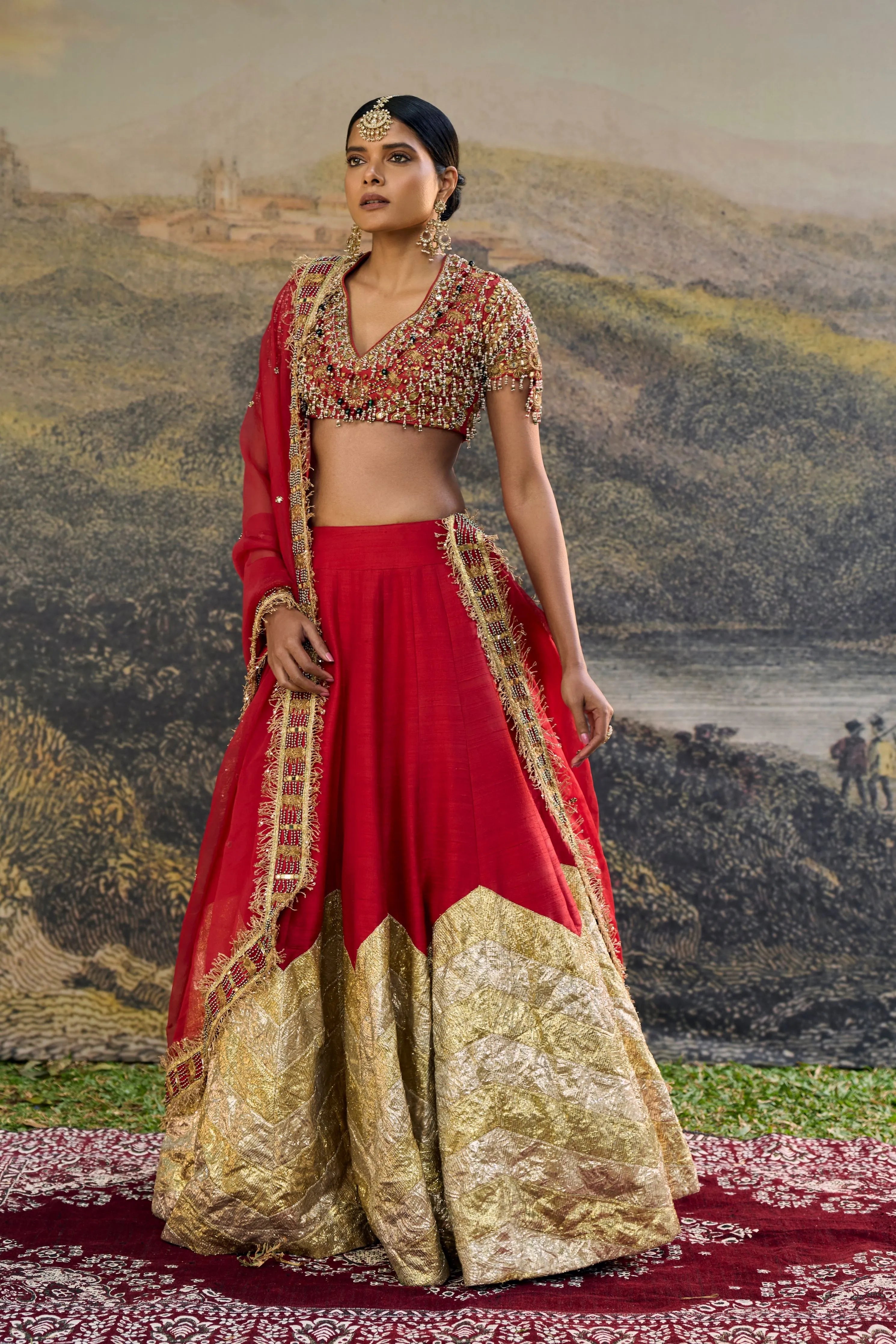 Lalima Jadau Lehenga Set