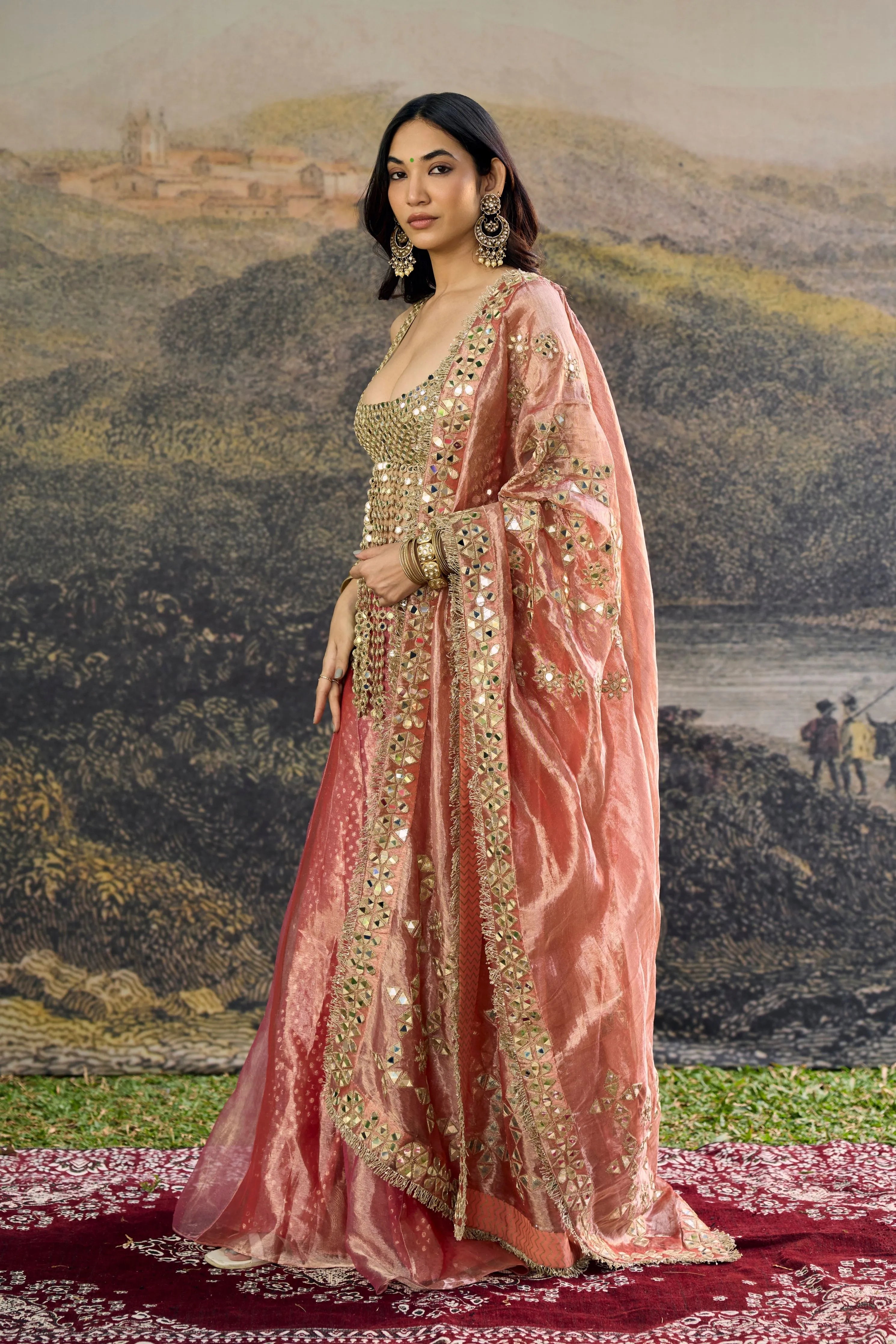 Gulbahar Mirror Sharara Set