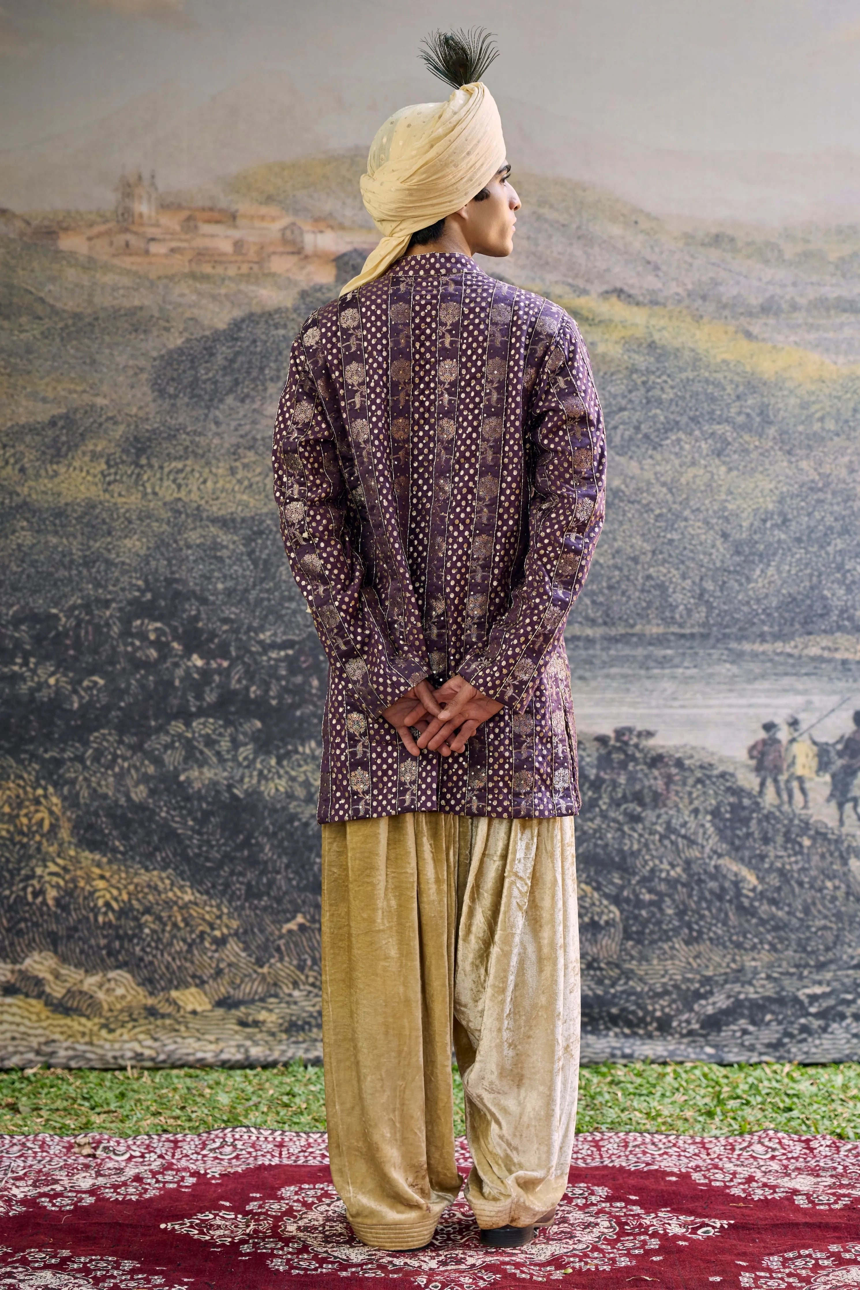 Baijanti Brocade Kurta Set