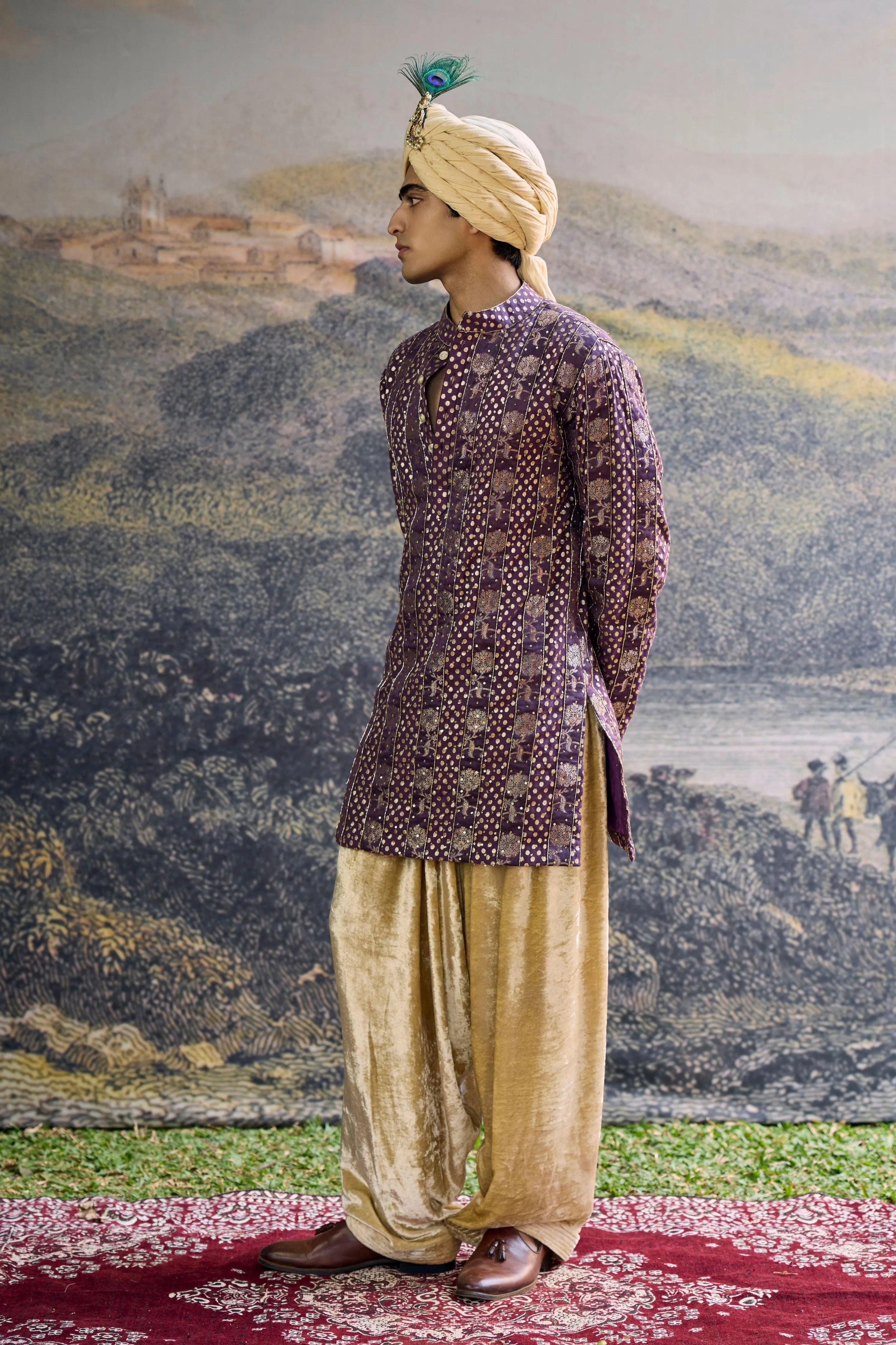 Baijanti Brocade Kurta Set