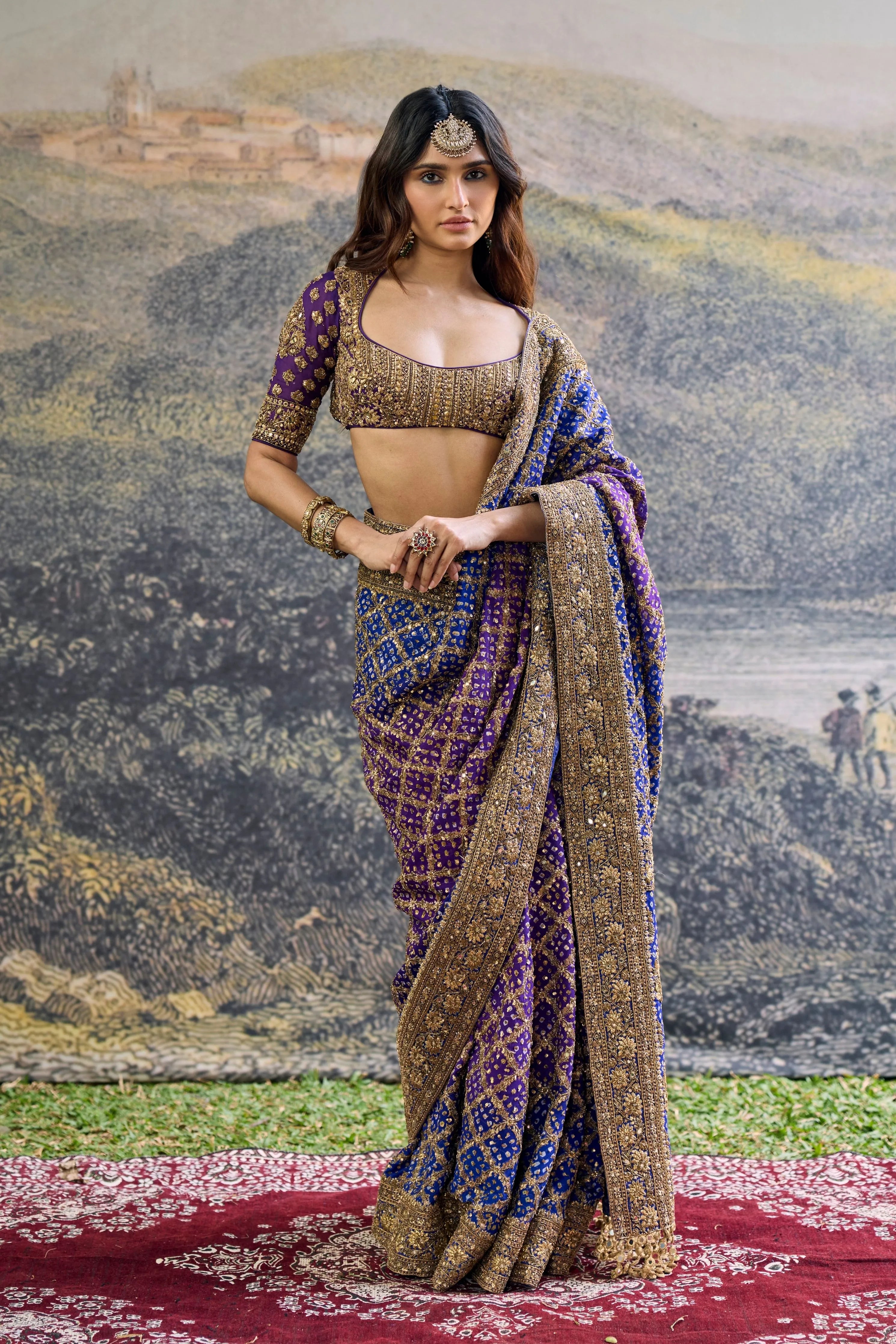 Advay Ombré Saree Set