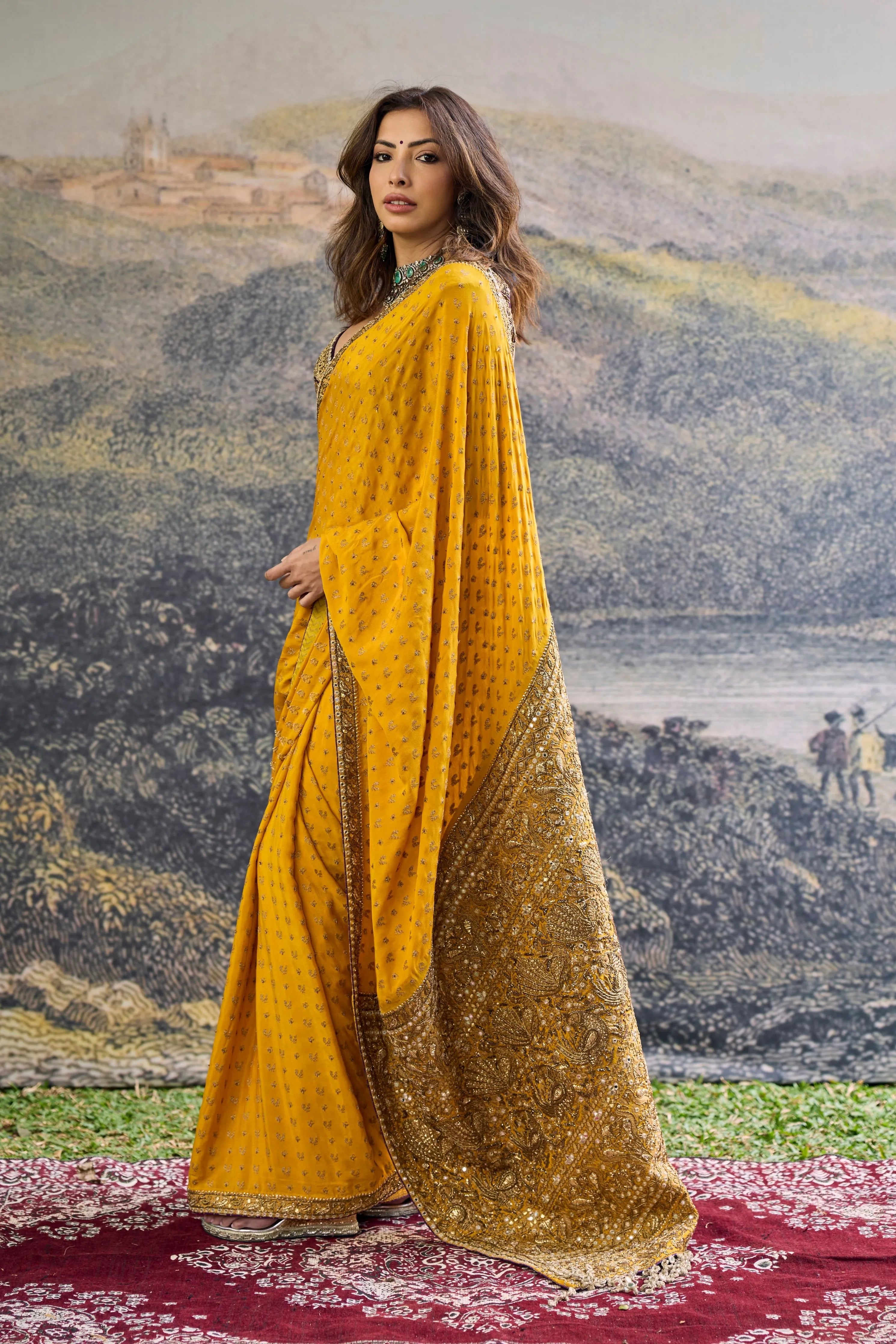 Pehr Crepe Saree Set