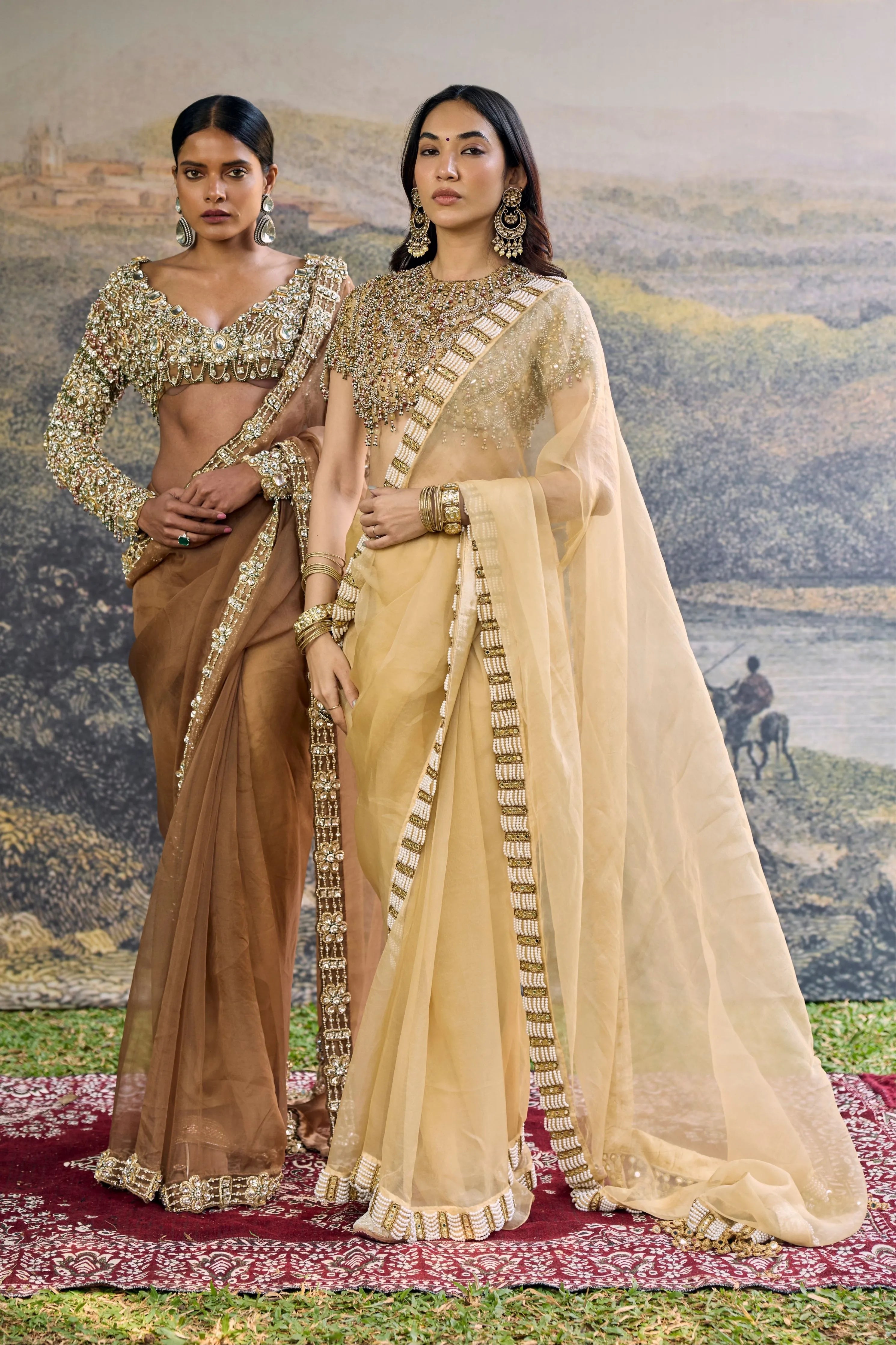 Kahani Jadau Organza Saree Set