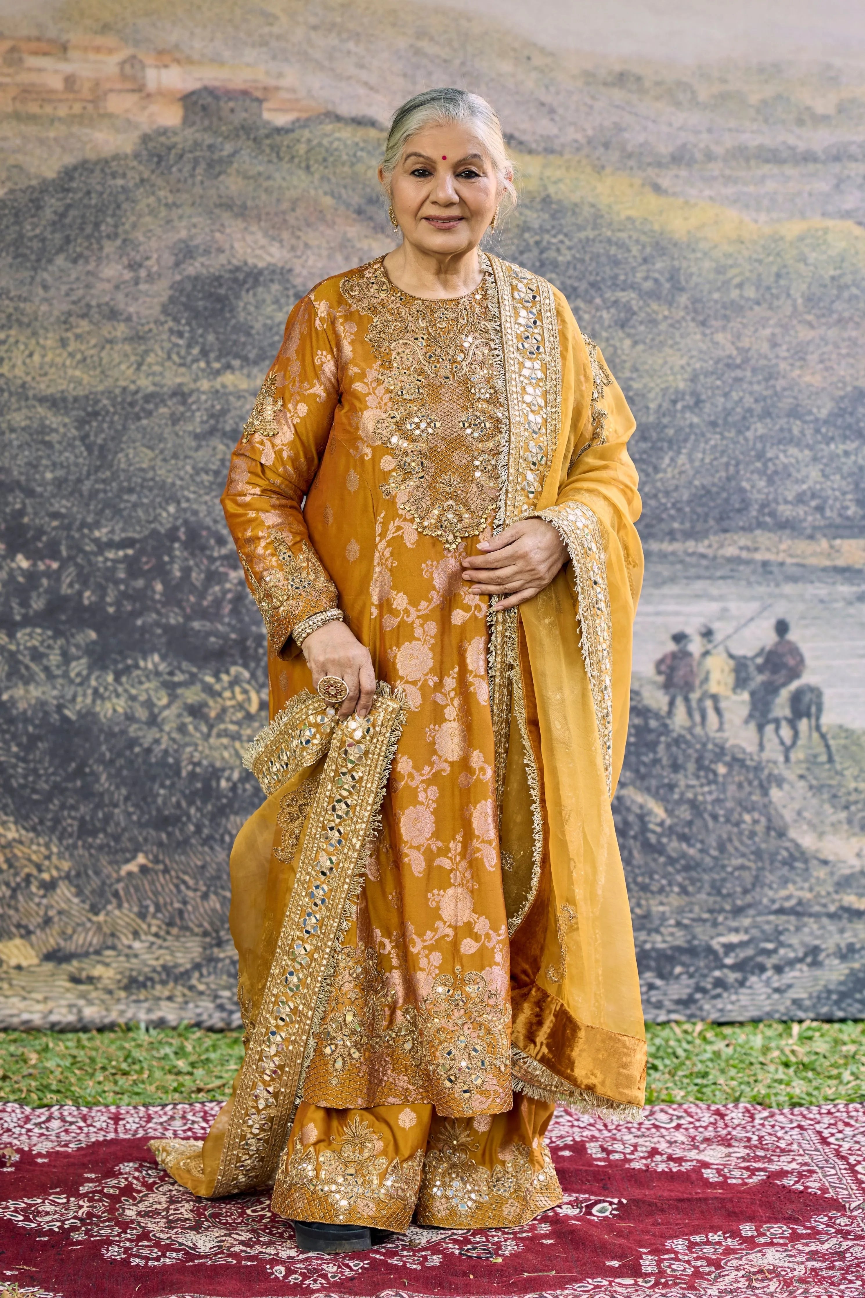 Sunehri Zari Sharara Set