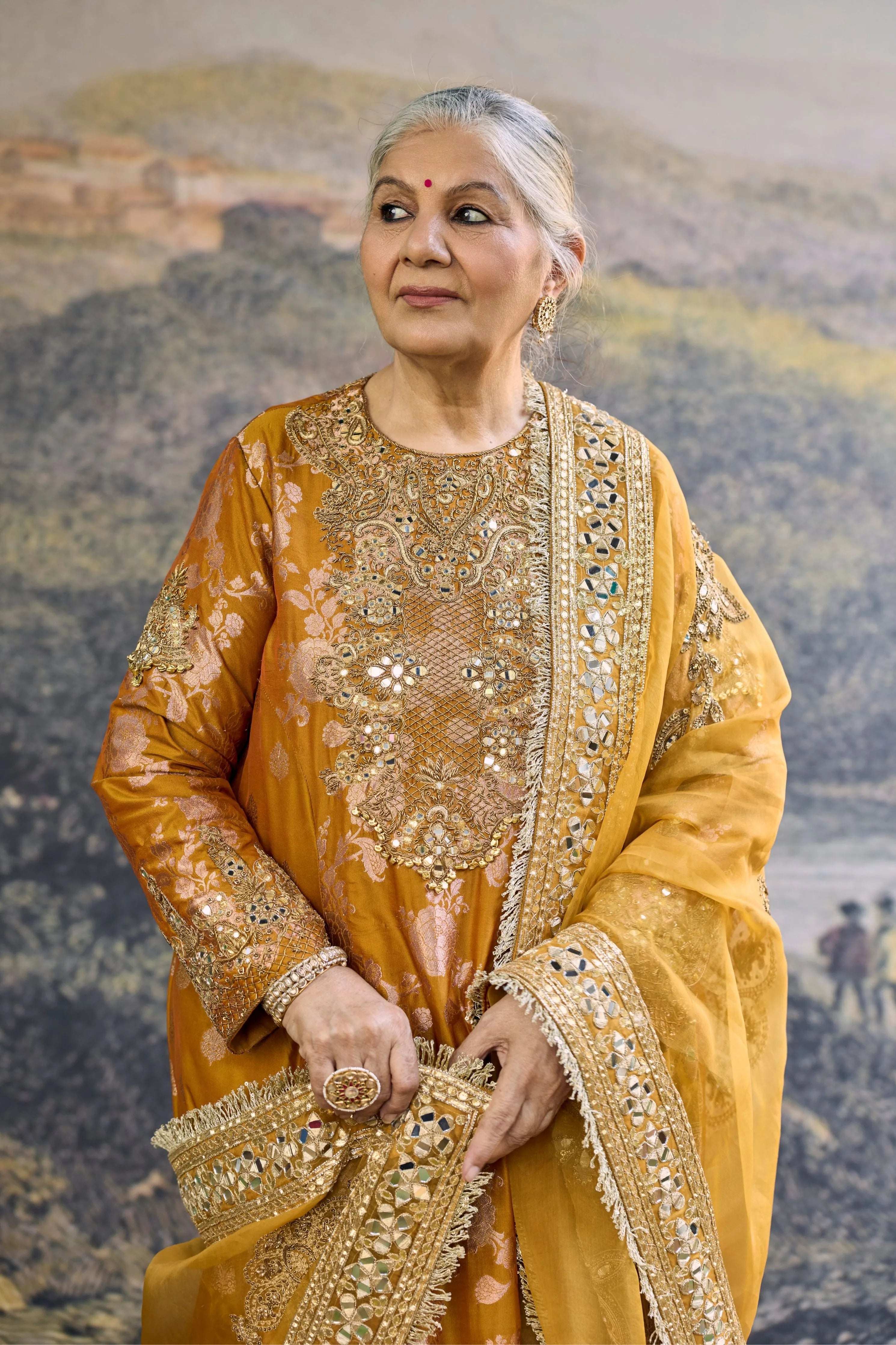 Sunehri Zari Sharara Set