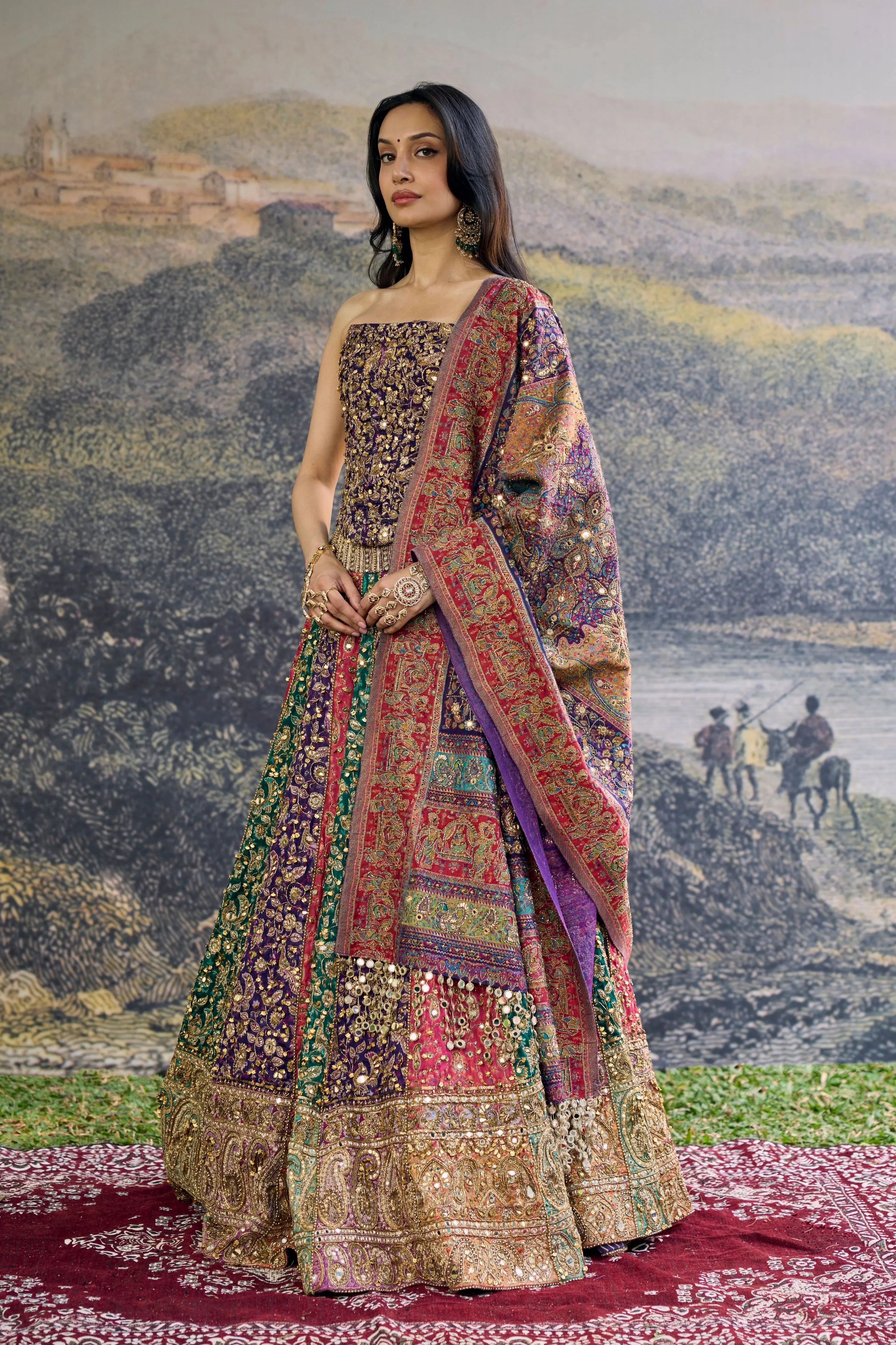 Rang Mahal Jamewar Lehenga Set