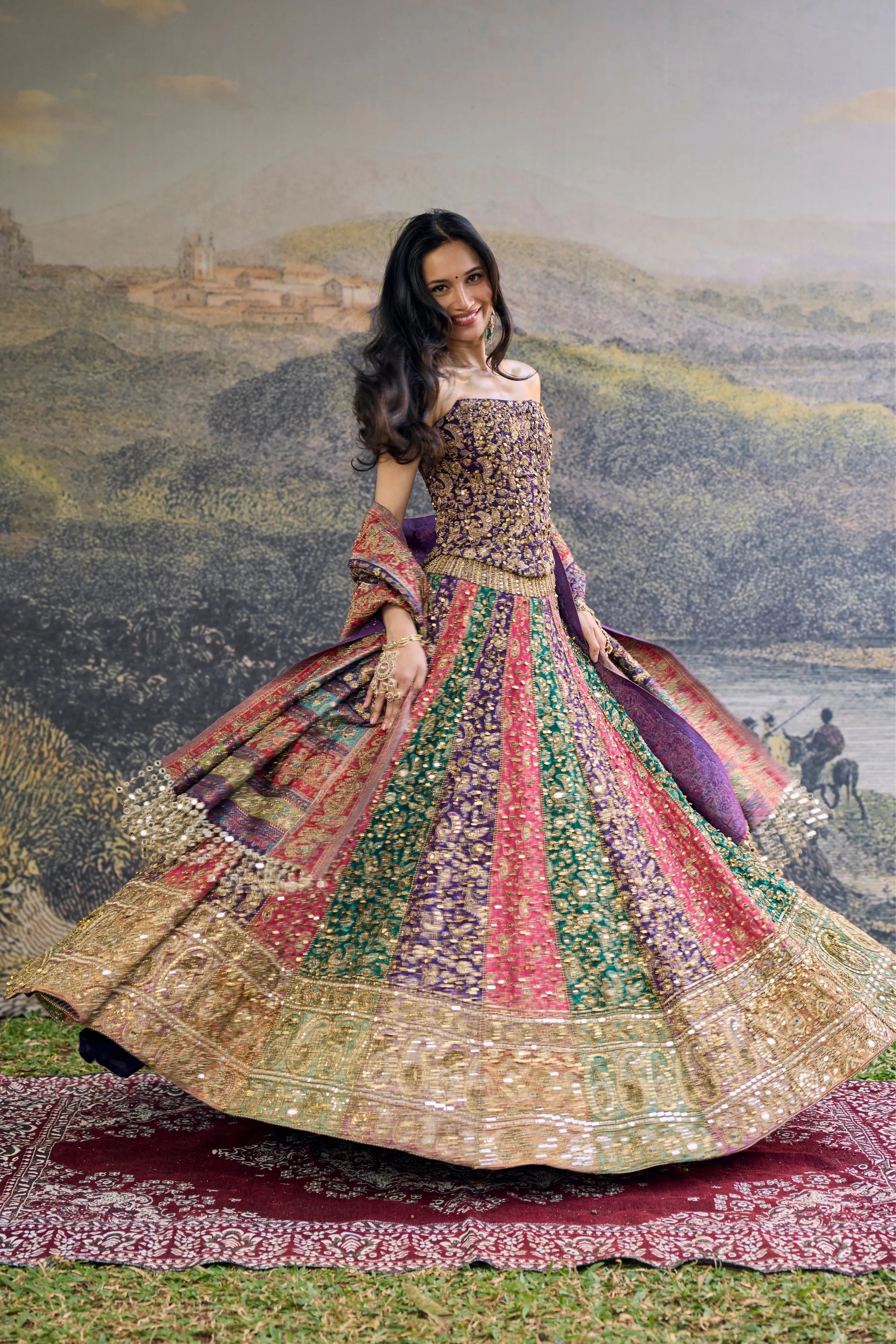 Rang Mahal Jamewar Lehenga Set