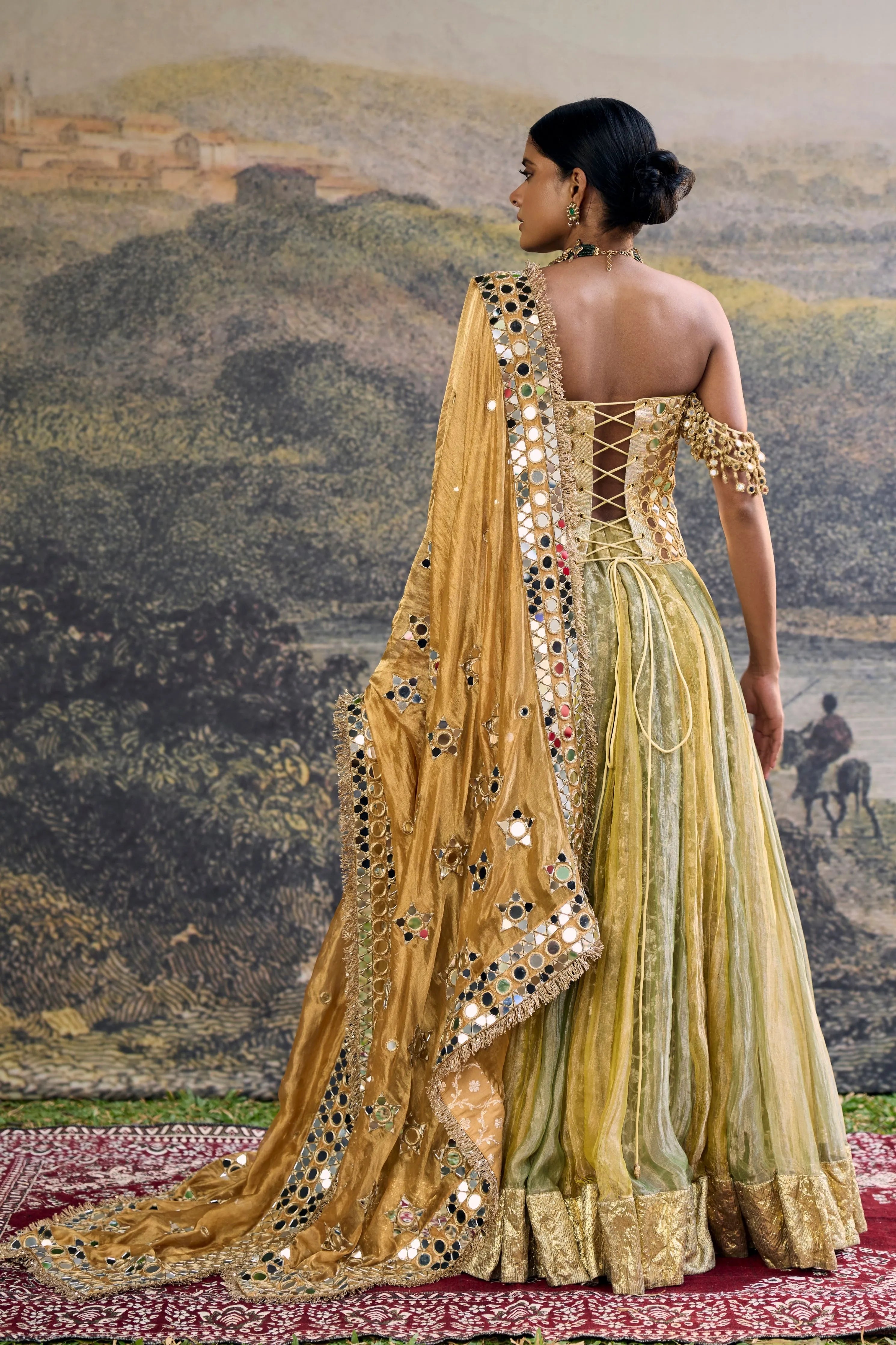 Hiranya Mirror Lehenga Set