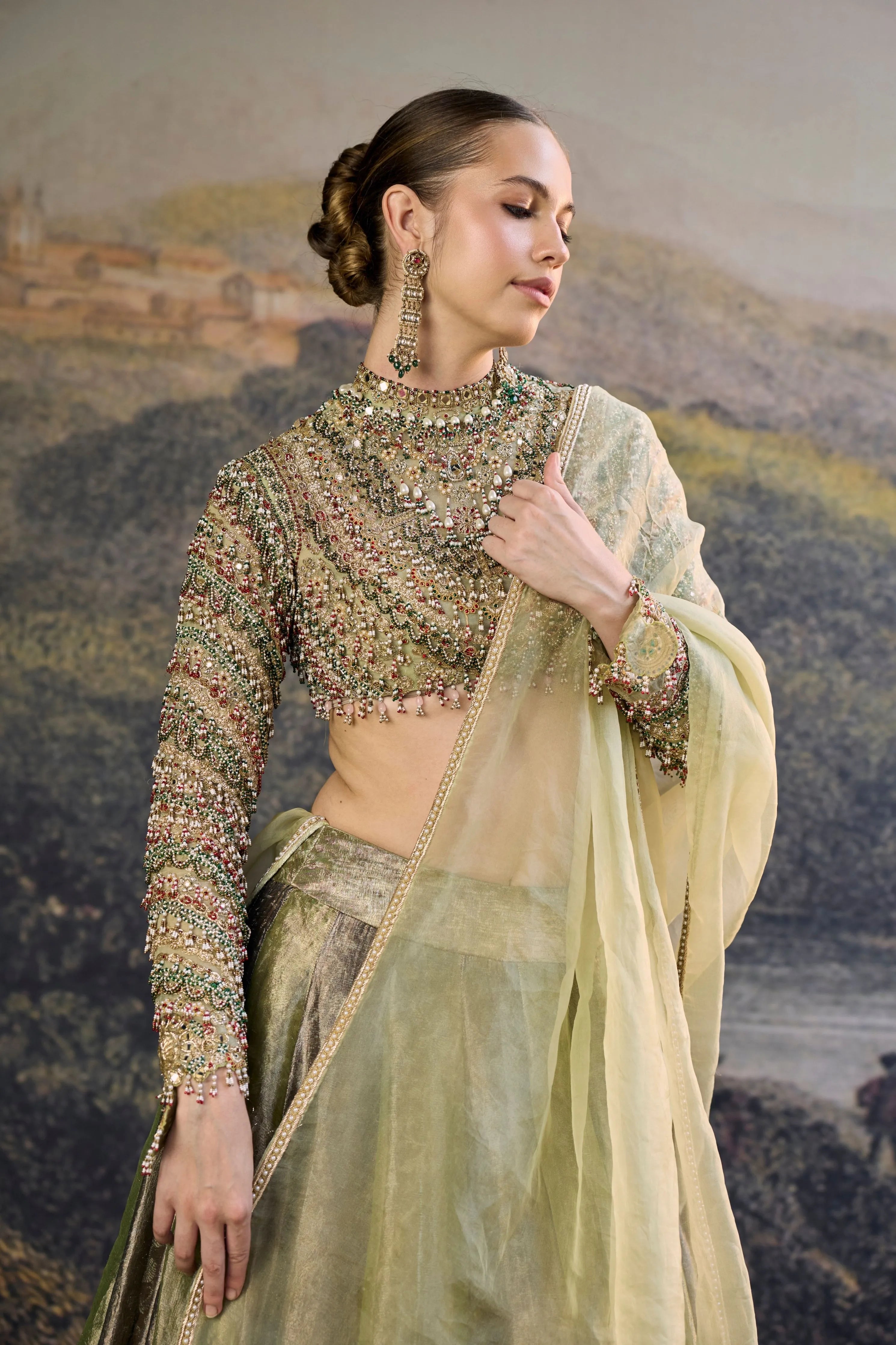 Zarreen Jadau Lehenga Set