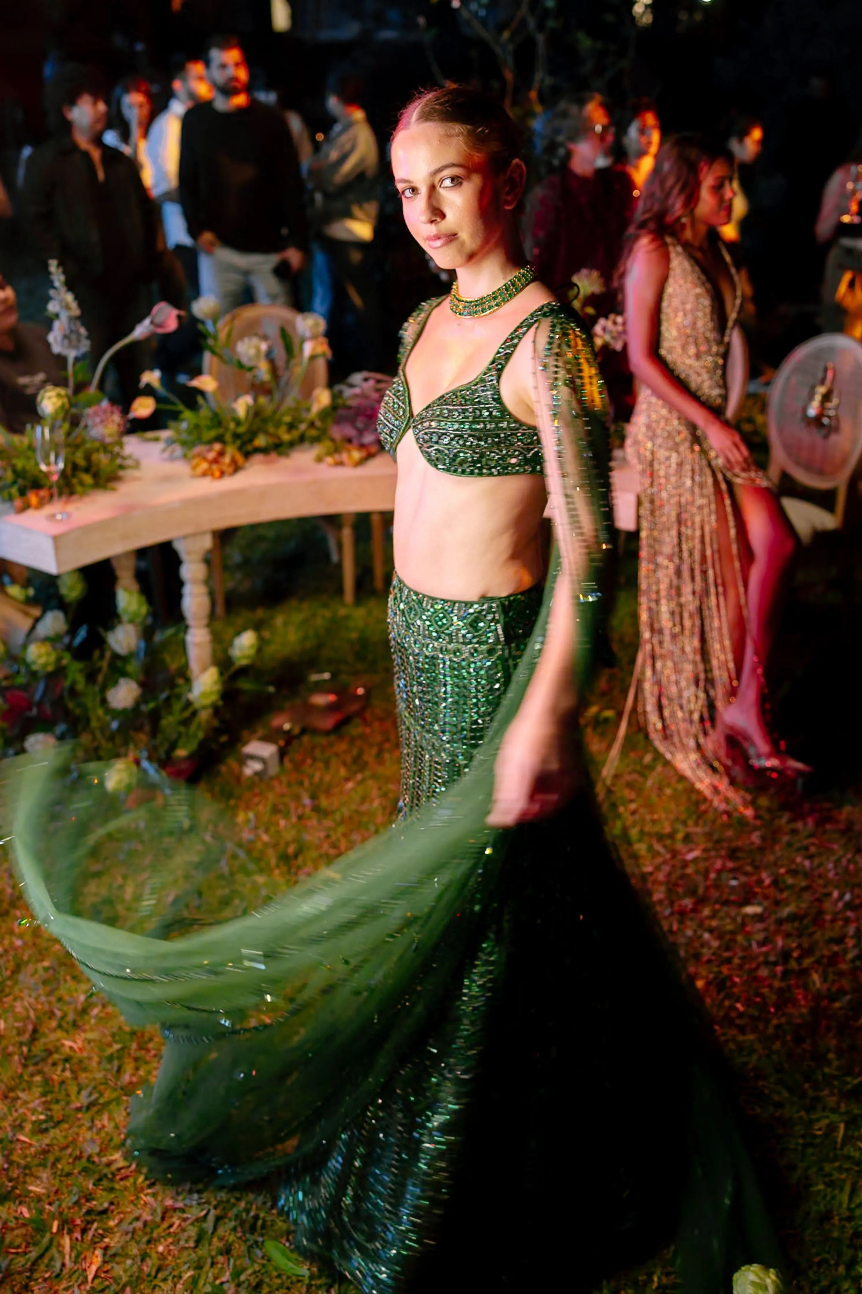 Emerald Élan Lehenga Set