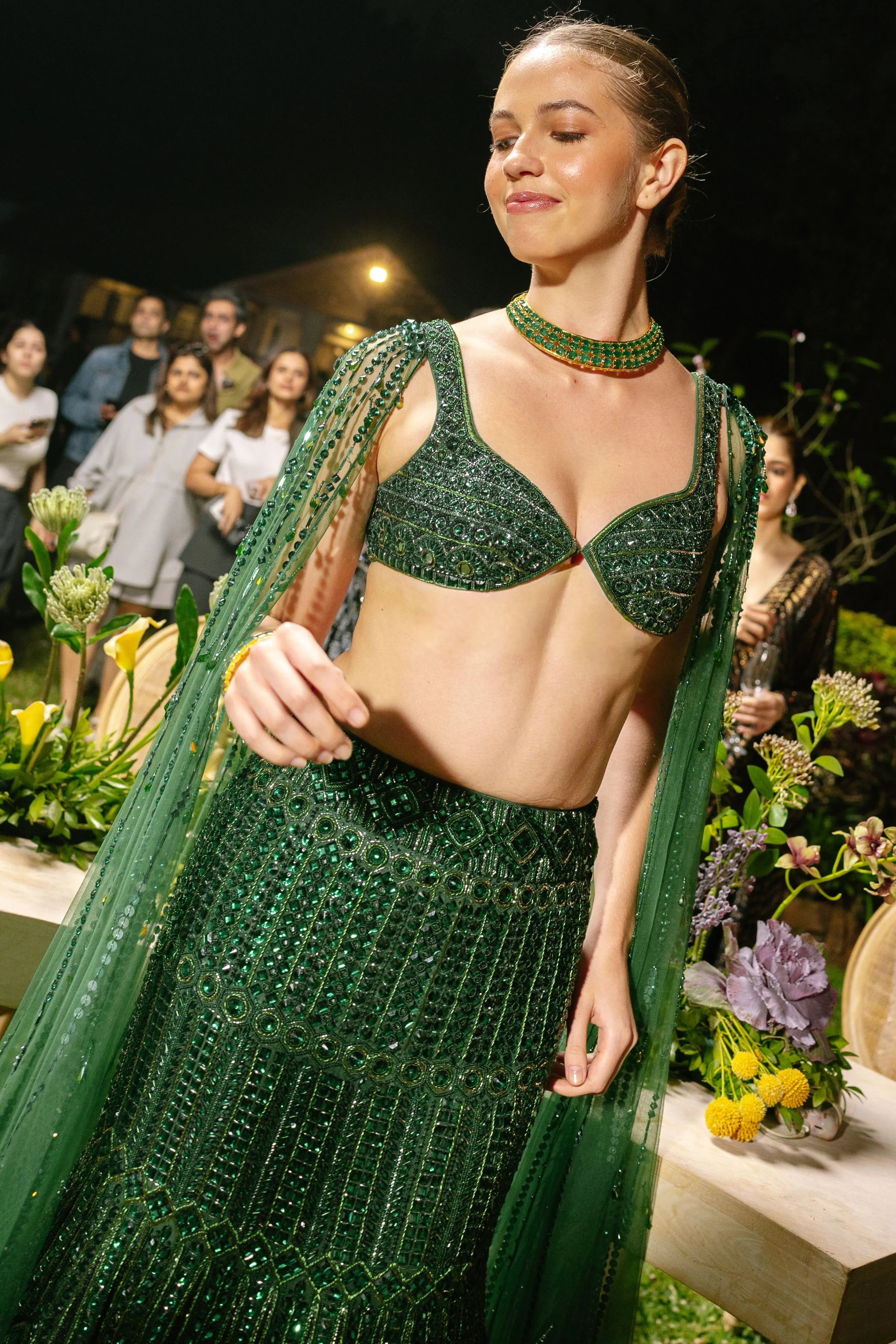 Emerald Élan Lehenga Set