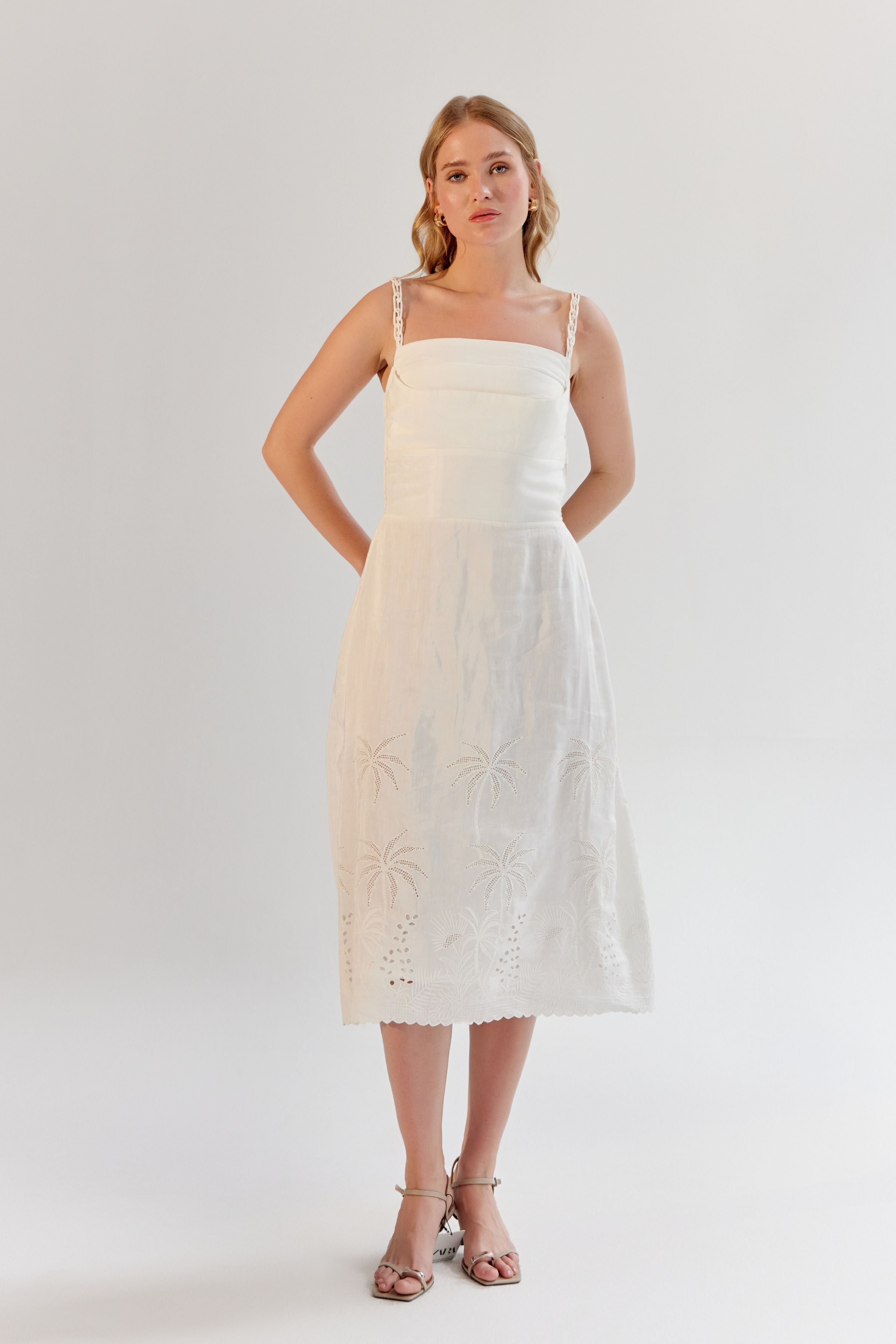 White Valentina Midi Dress