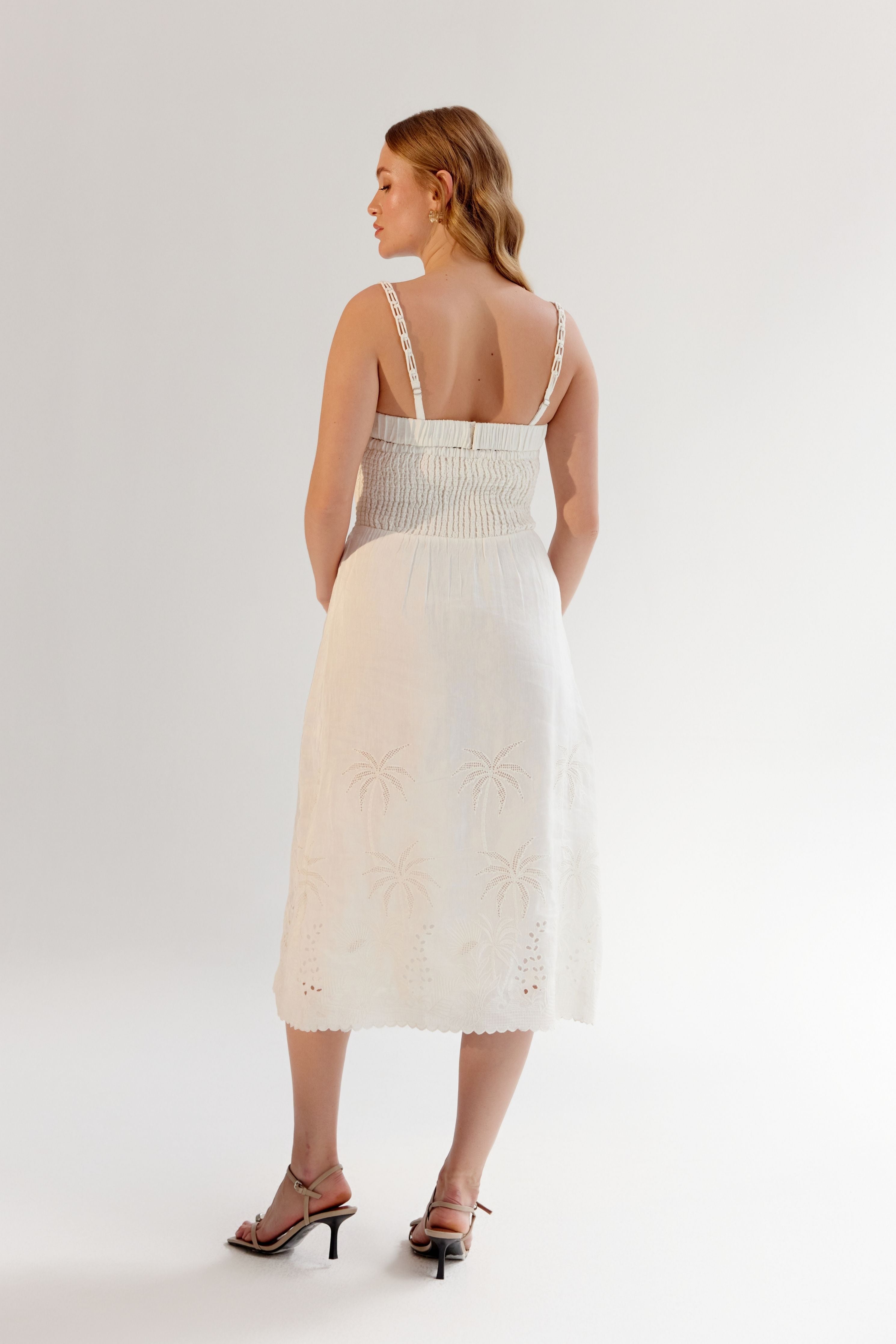 White Valentina Midi Dress