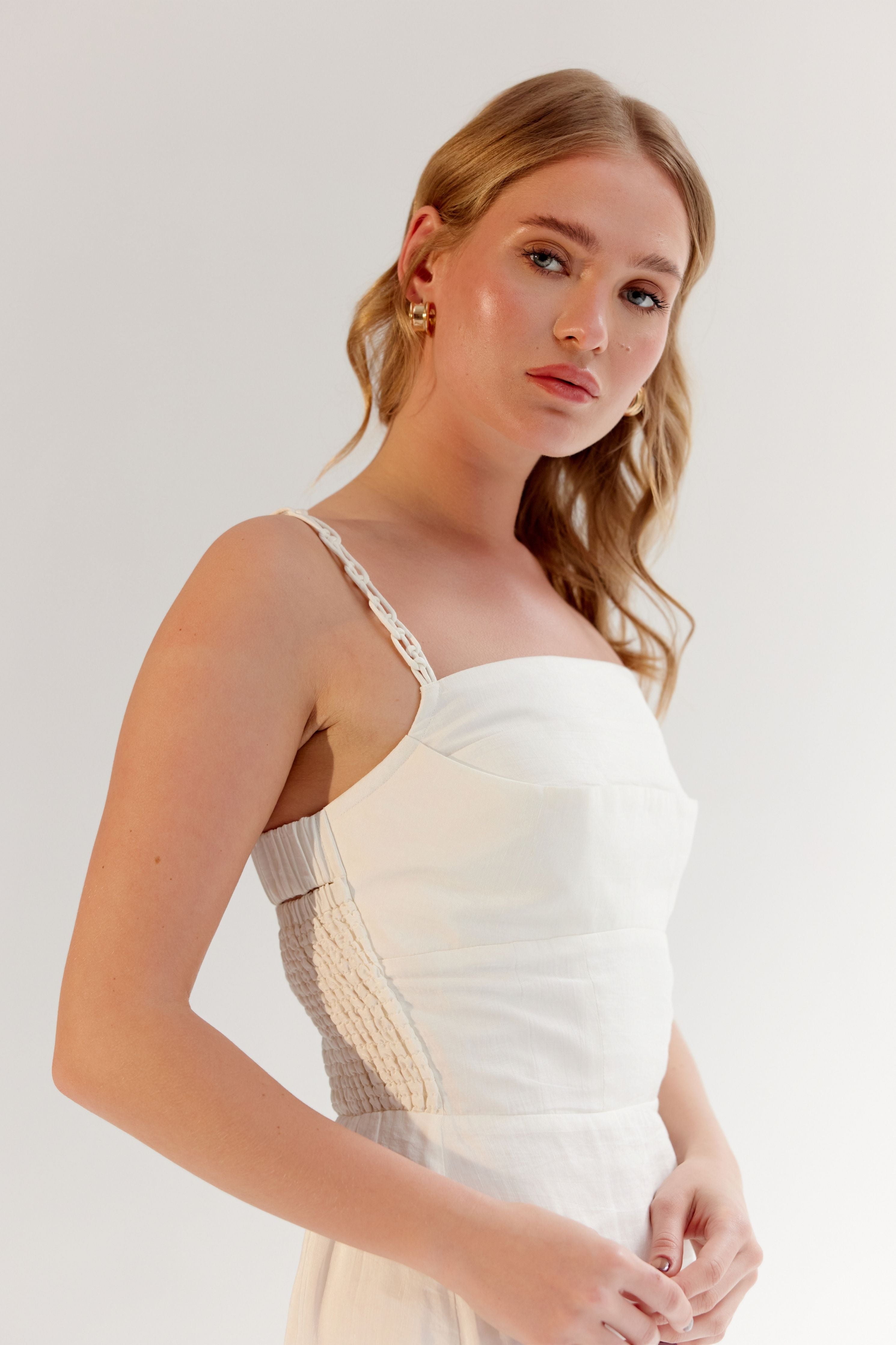 White Valentina Midi Dress