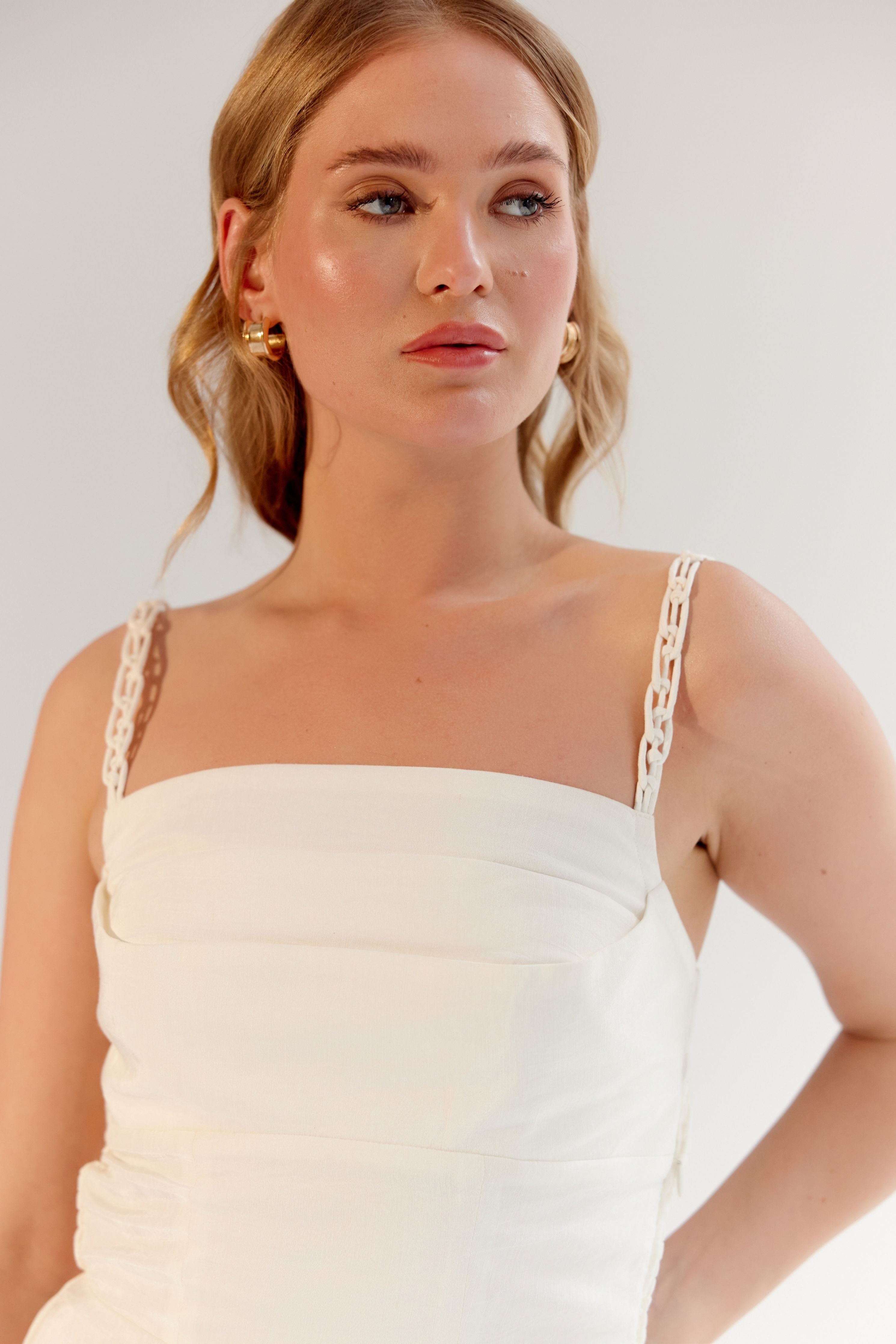White Valentina Midi Dress