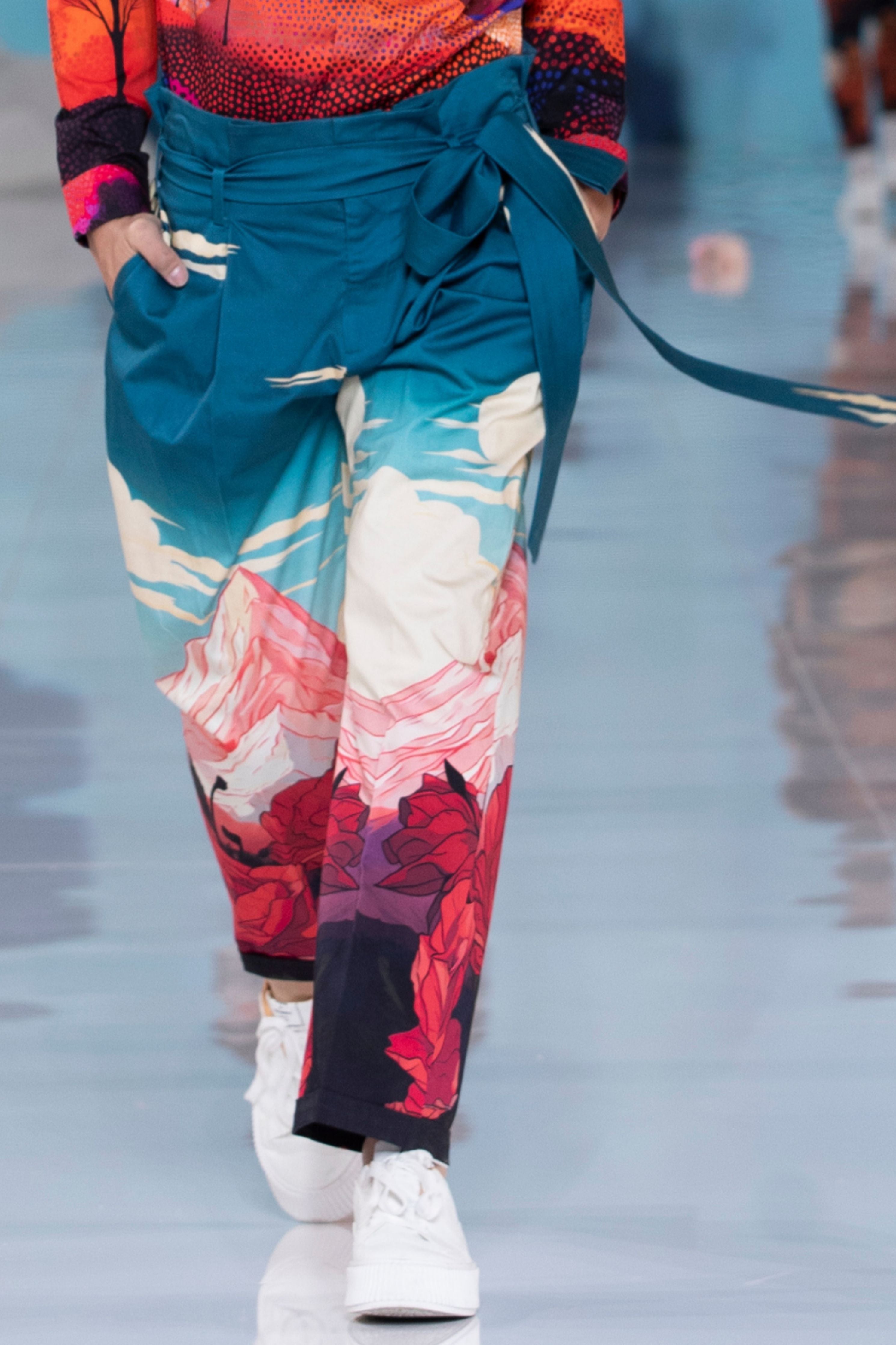 Valley Printed Paperbag Trousers