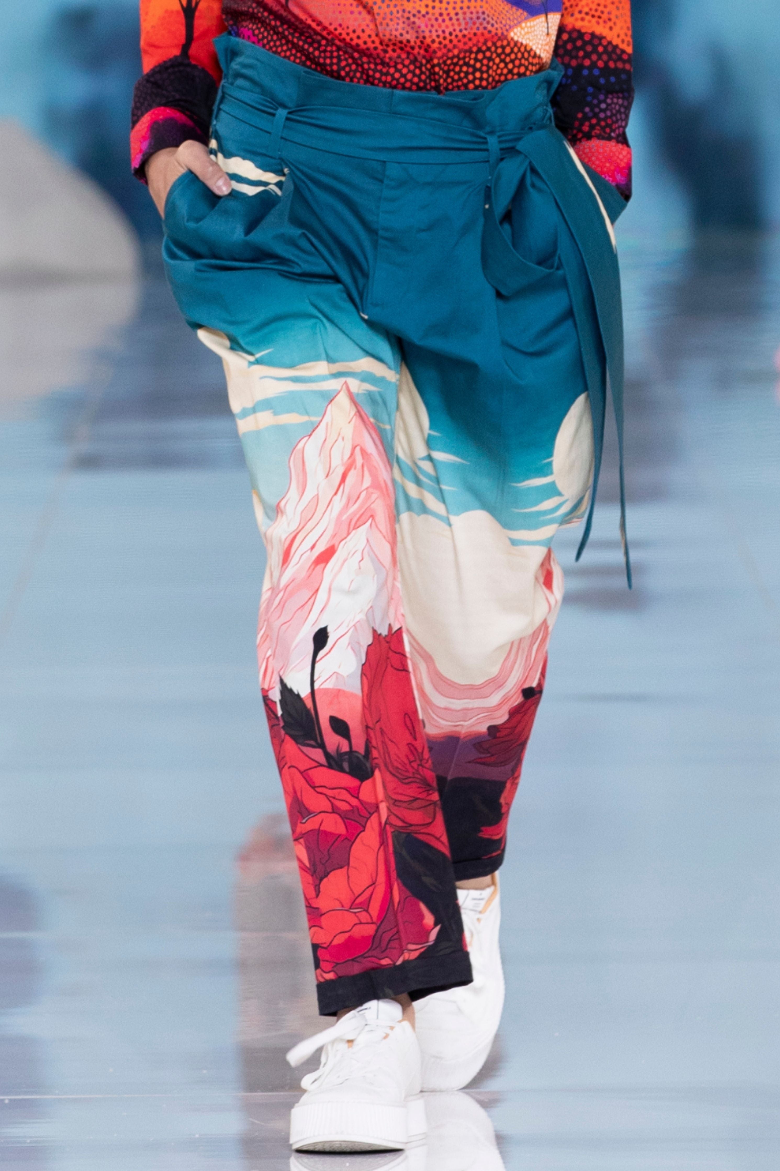 Valley Printed Paperbag Trousers