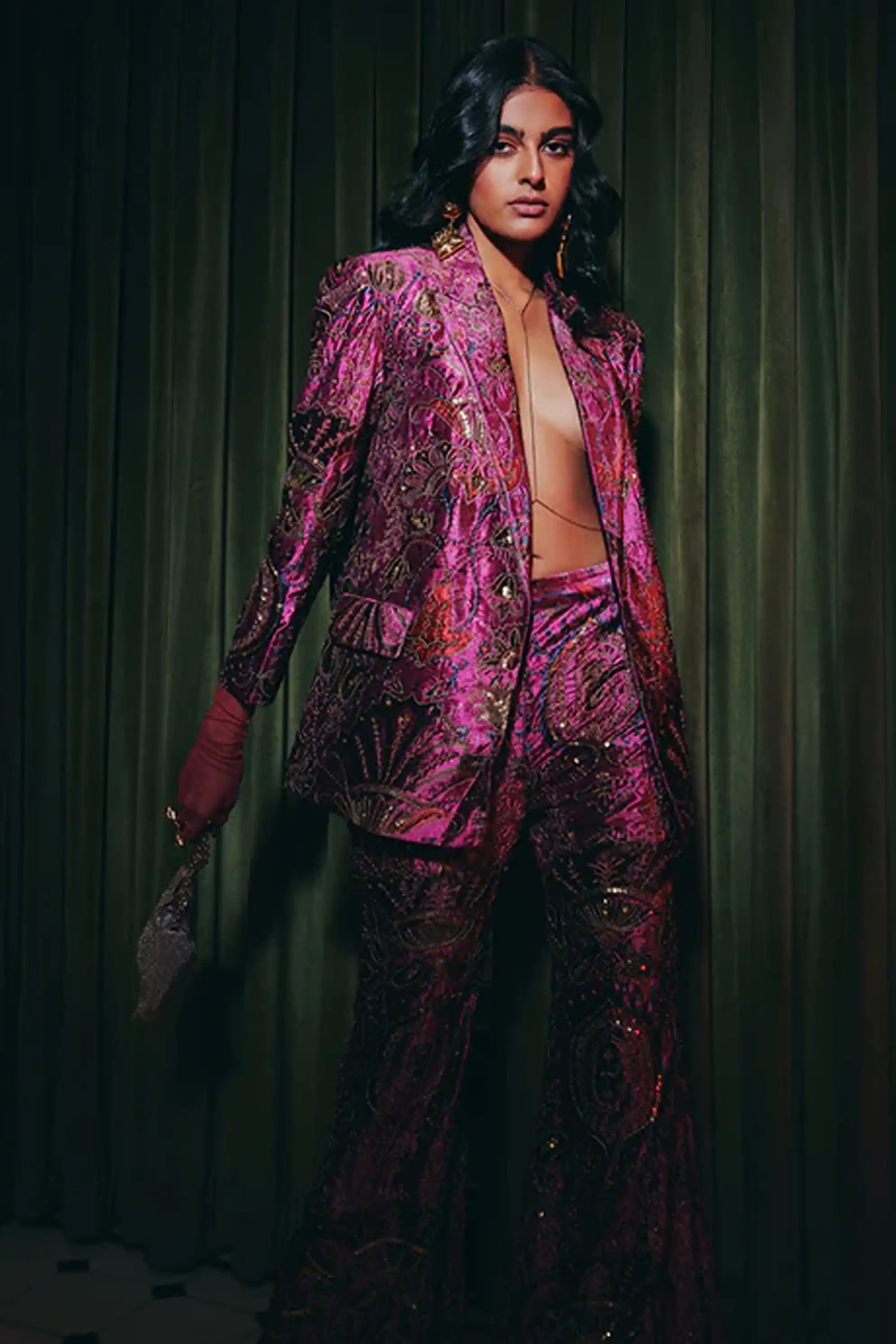 Mandira Bedi In Ramona Jacket & Pants Set