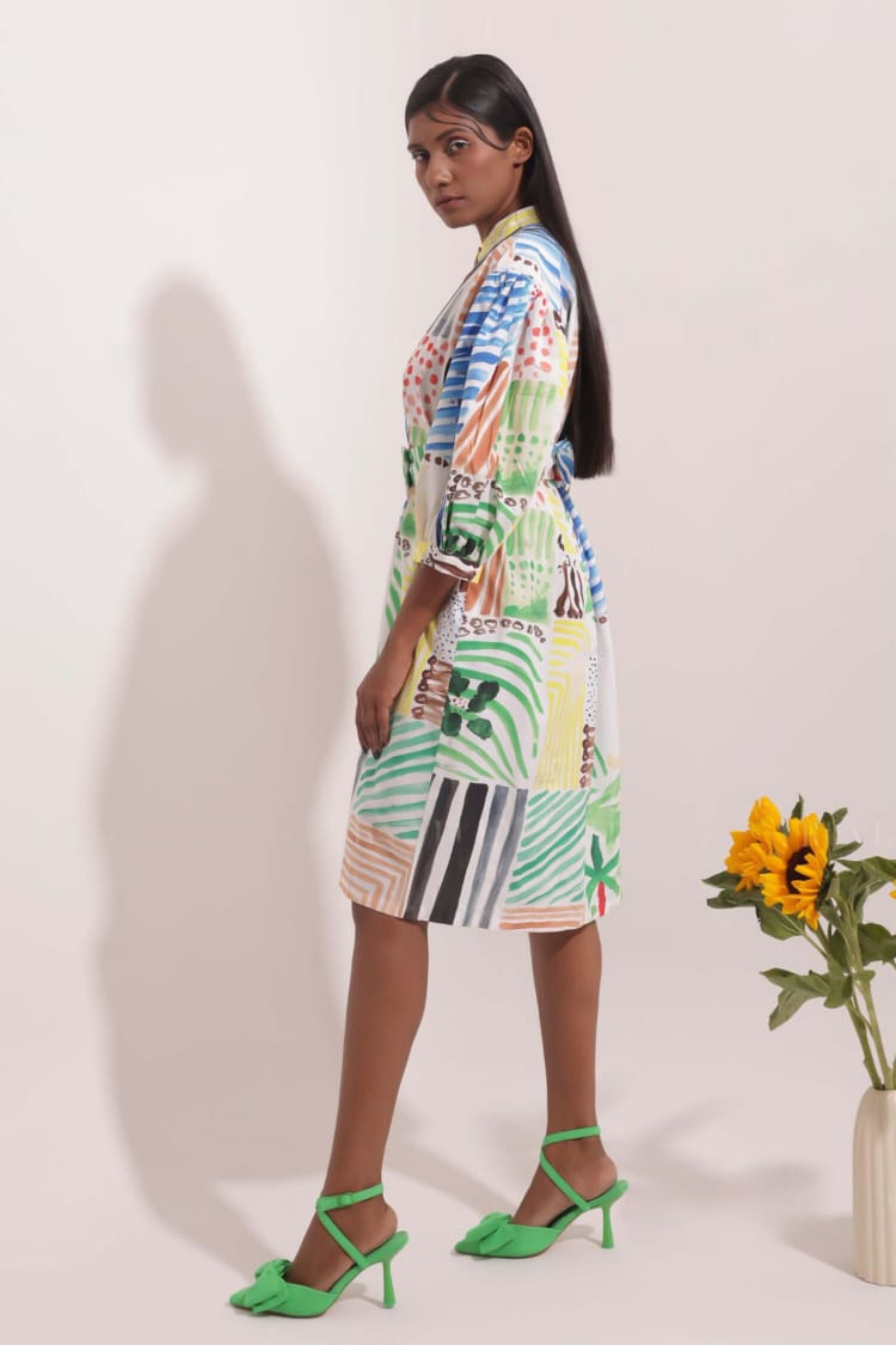 Vibrant Art Print Dress