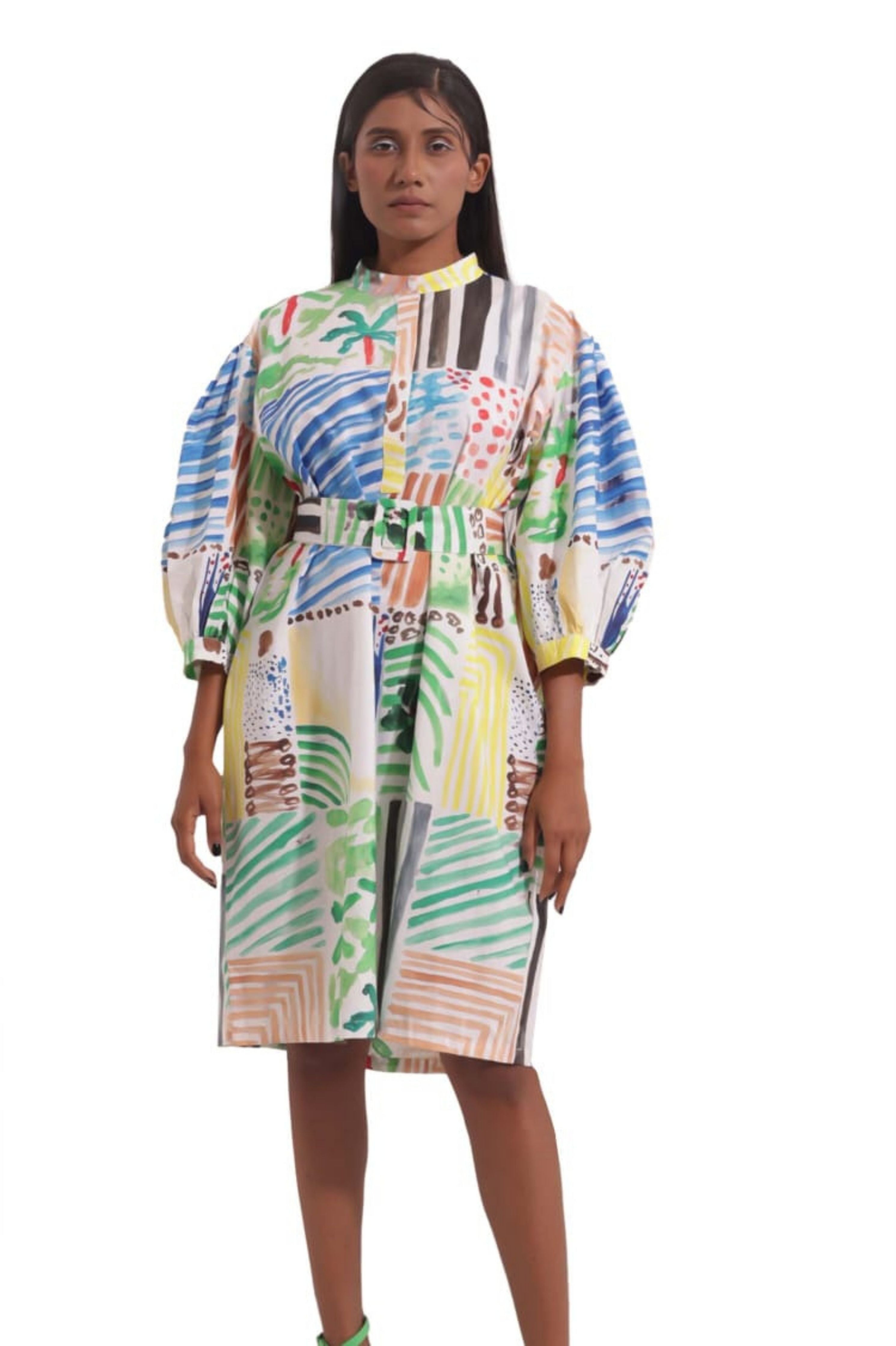 Vibrant Art Print Dress