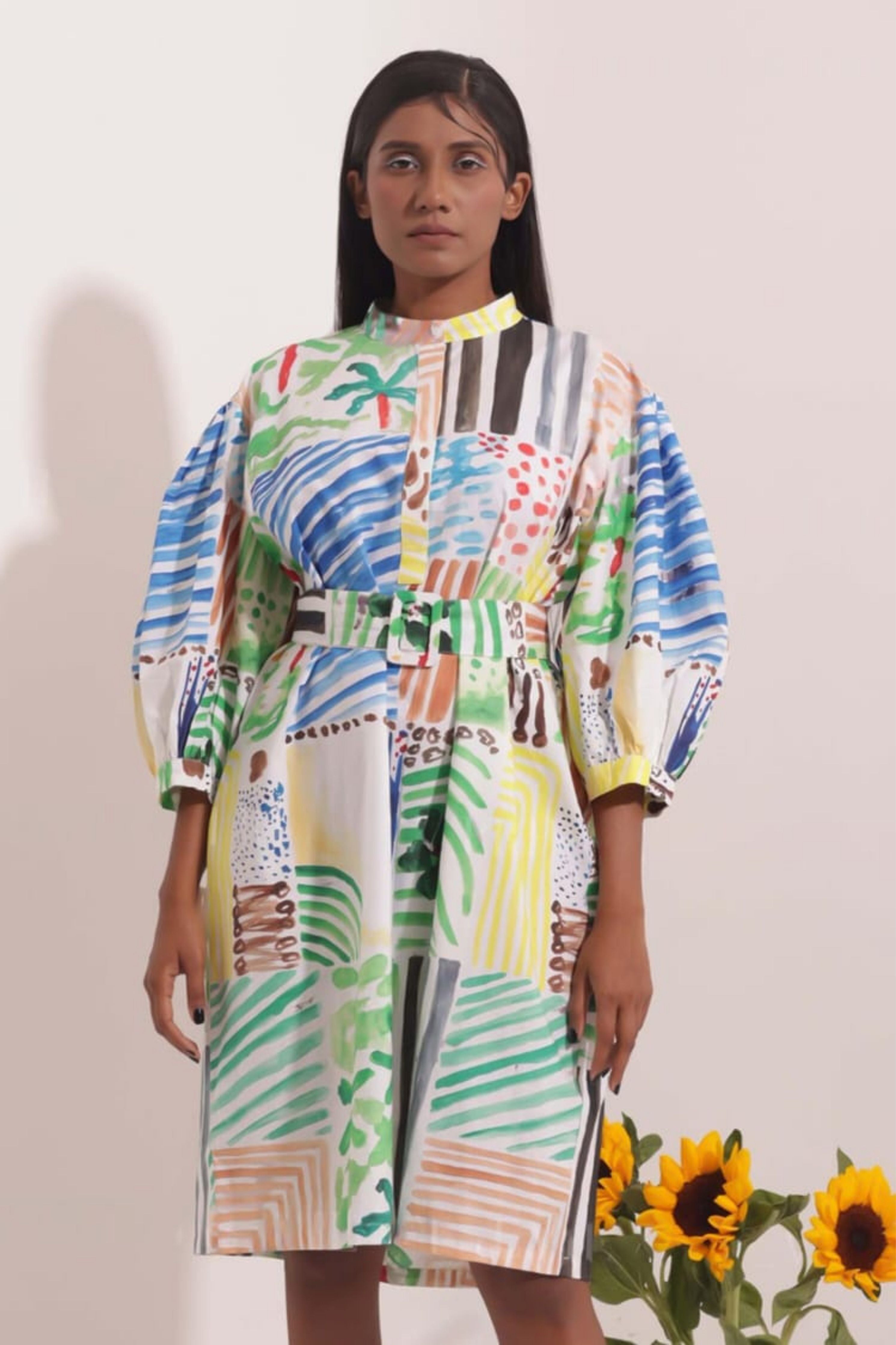 Vibrant Art Print Dress