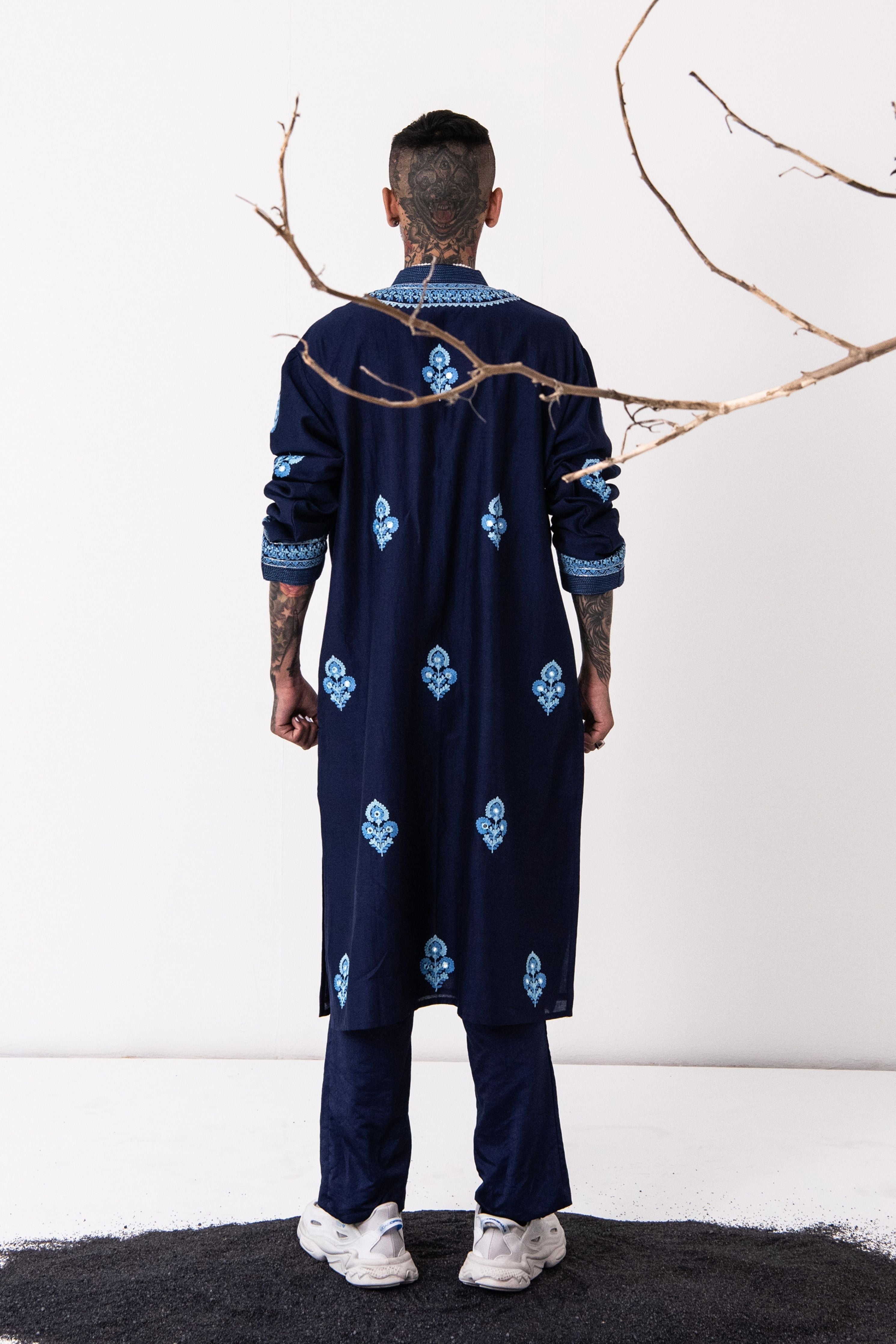 Indigo Midnight Bloom Kurta Set